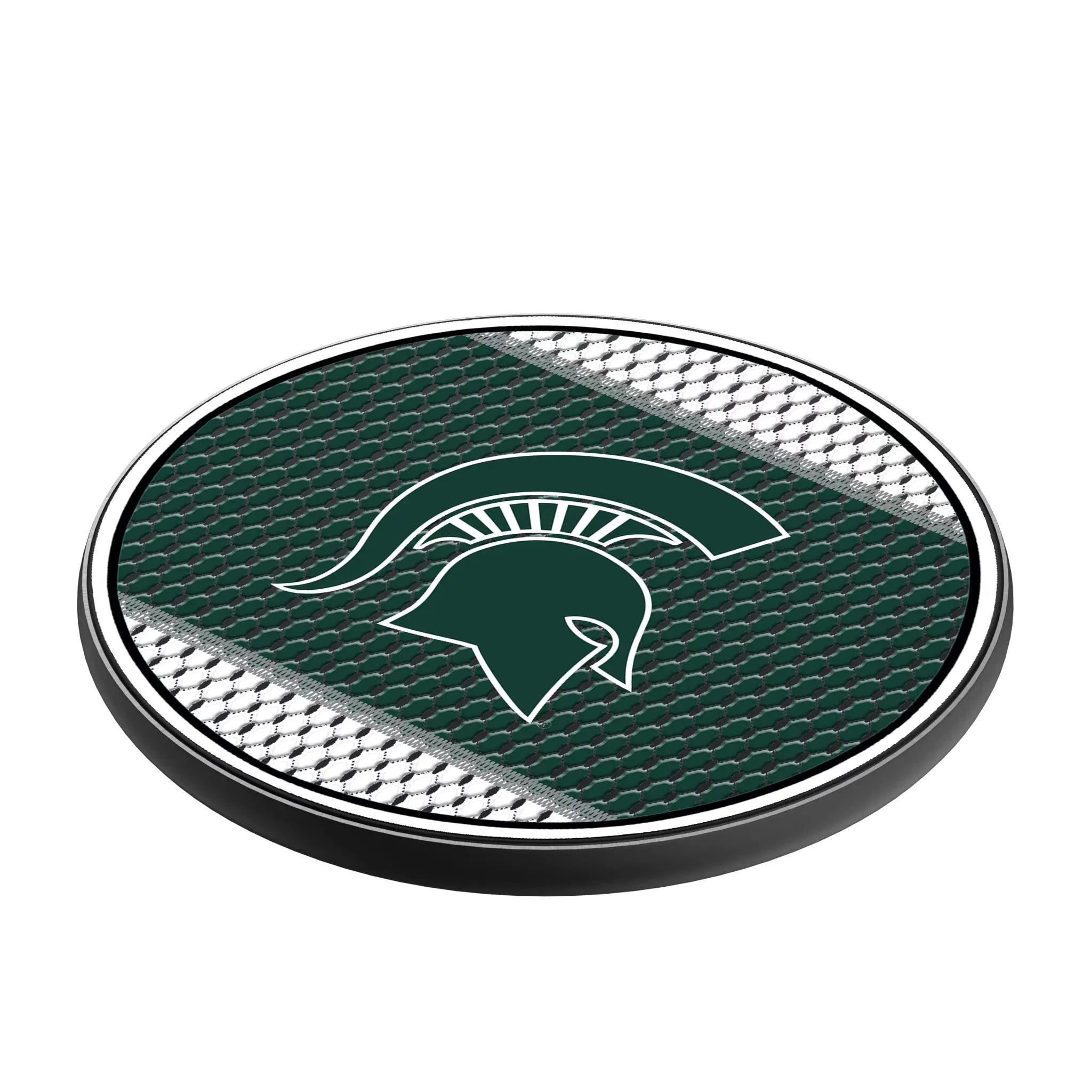 Michigan State University Spartans Mesh 15-Watt Wireless Charger - Isometric View
