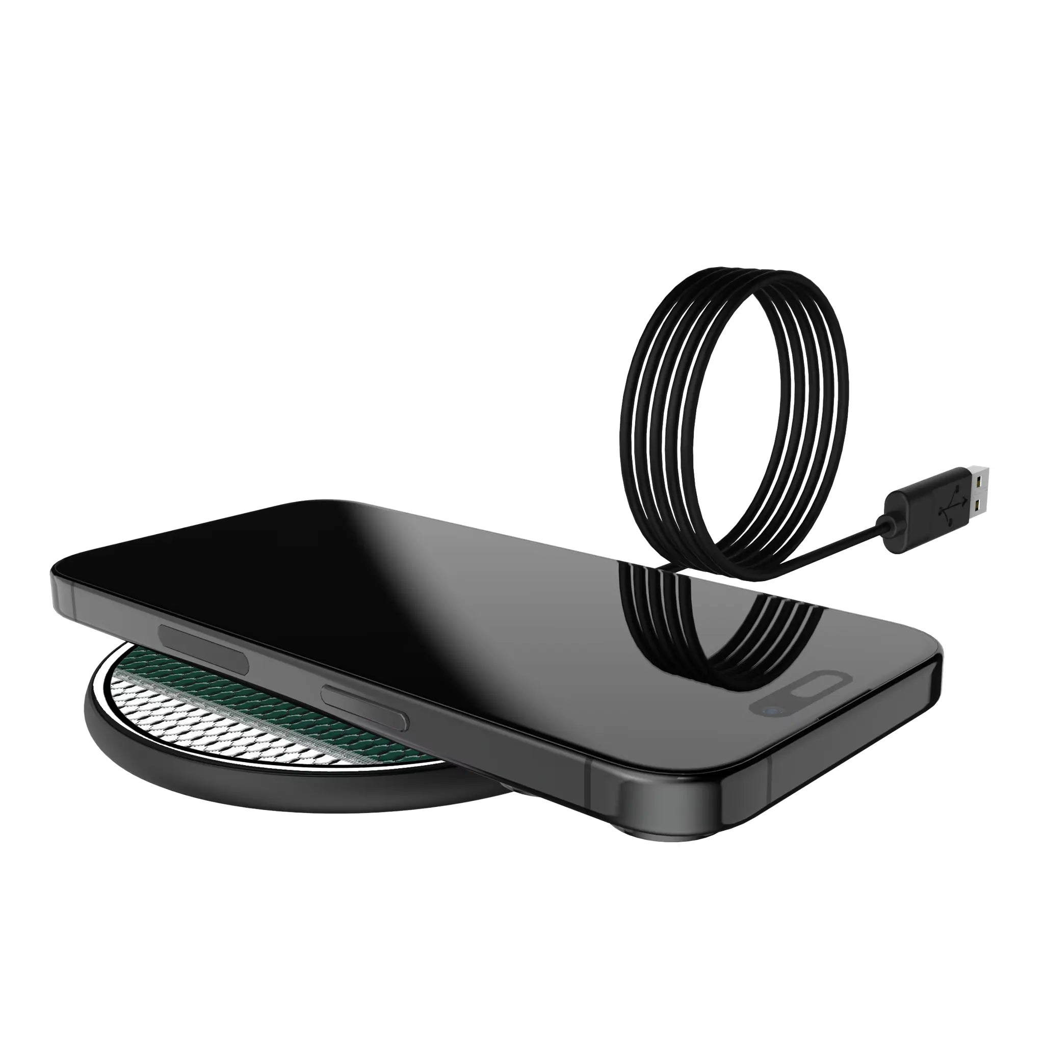 Michigan State University Spartans Mesh 15-Watt Wireless Charger - Lifestyle