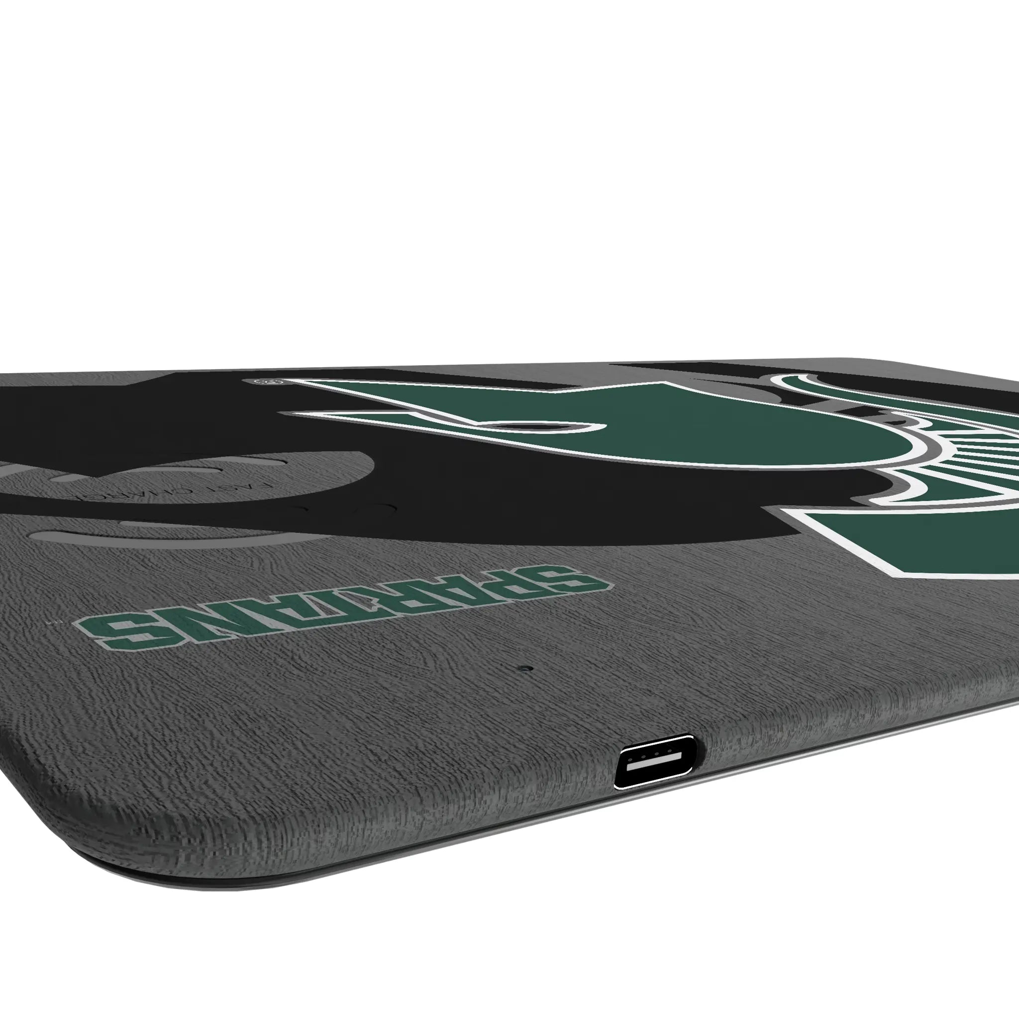 Michigan State University Spartans Monocolor Tilt 15-Watt Wireless Charger and Mouse Pad