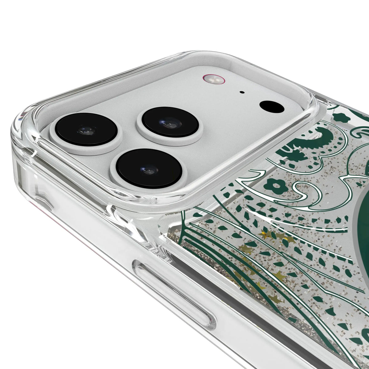Michigan State University Spartans Paisley iPhone Glitter Phone Case for Apple iPhone - Detail#Device_iPhone 18 Pro Max