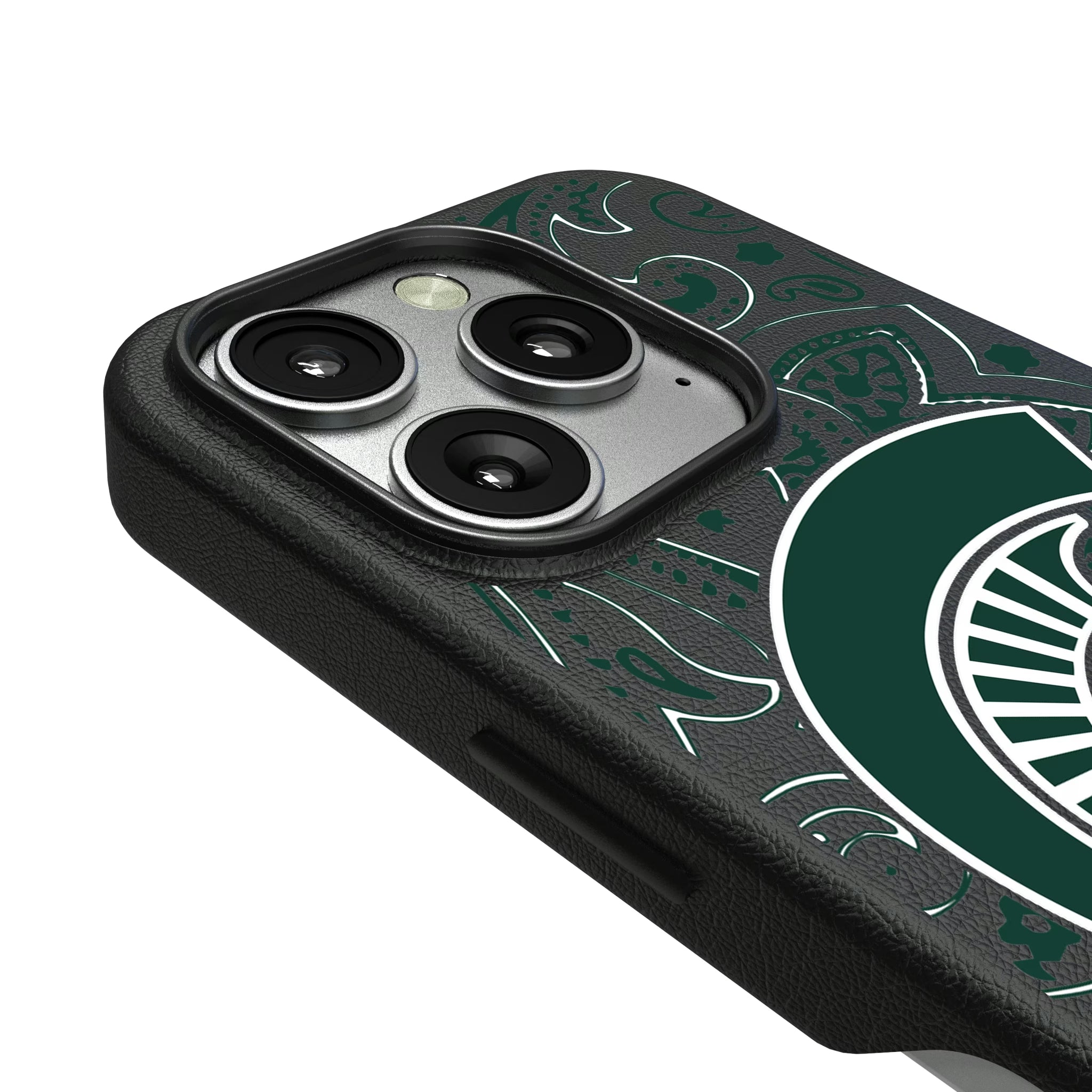 Michigan State University Spartans Paisley iPhone MagSafe Compatible Phone Case for Apple iPhone - Detail