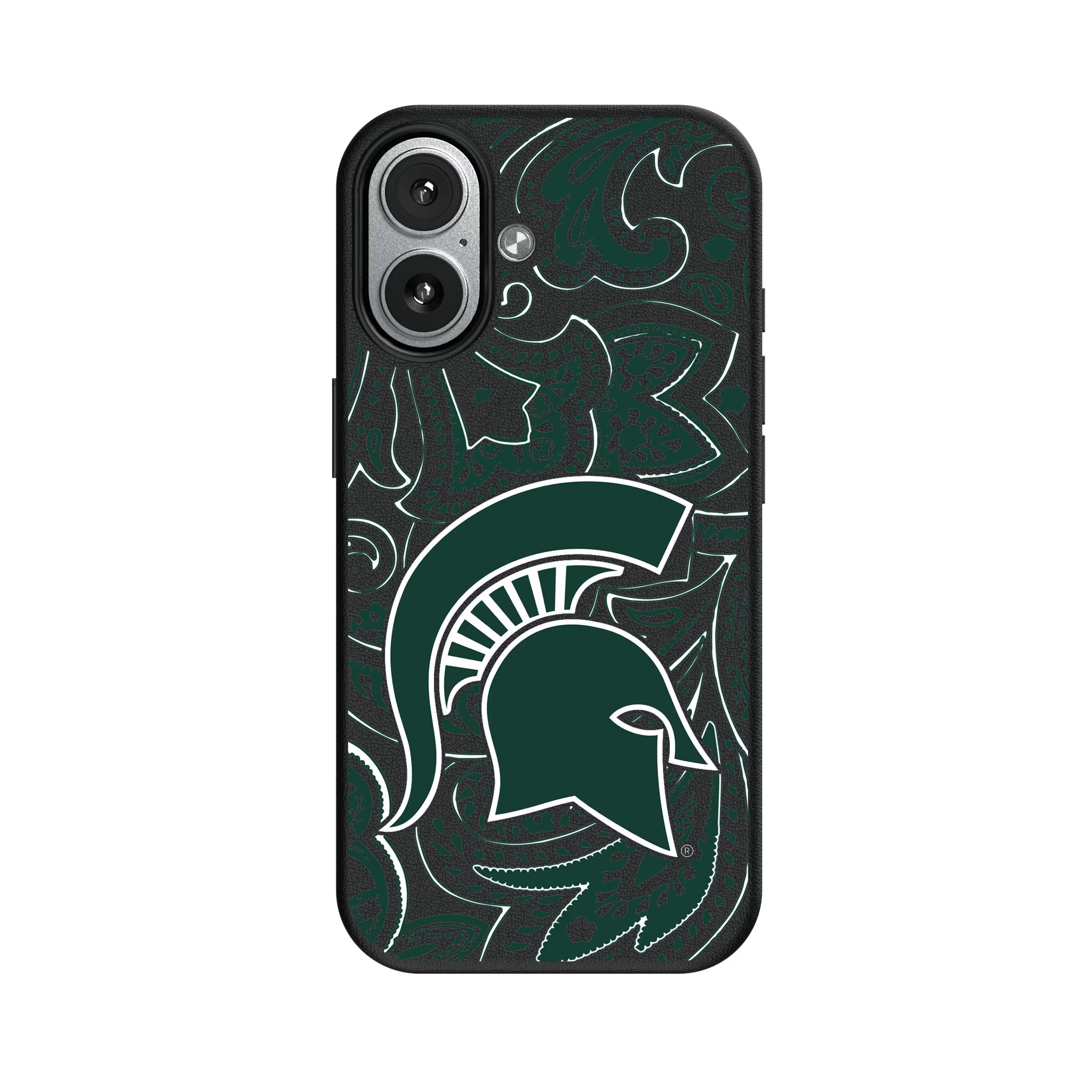 Michigan State University Spartans Paisley iPhone MagSafe Compatible Phone Case for Apple iPhone#Device_iPhone 17