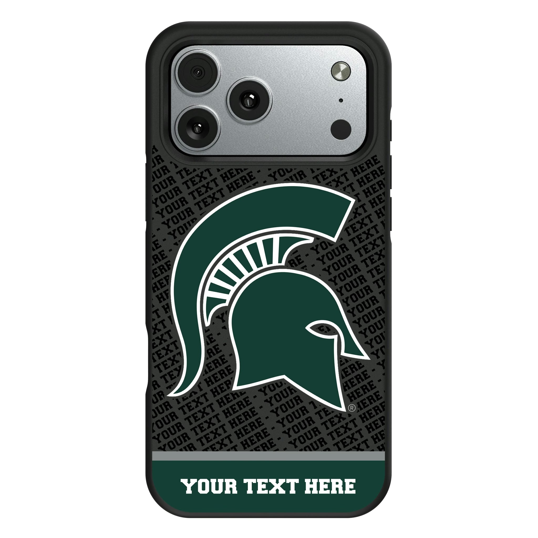 Michigan State University Spartans Personalized EndZone Plus iPhone Bump Phone Case for Apple iPhone#Device_iPhone 17 Pro Max