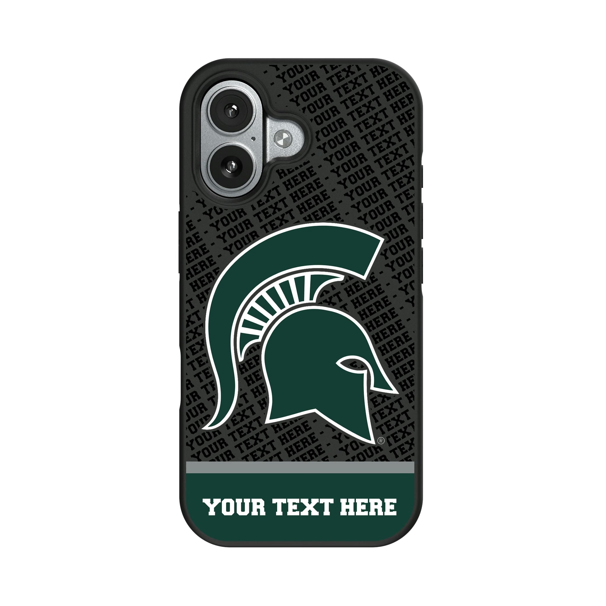 Michigan State University Spartans Personalized EndZone Plus iPhone Bump Phone Case for Apple iPhone#Device_iPhone 17