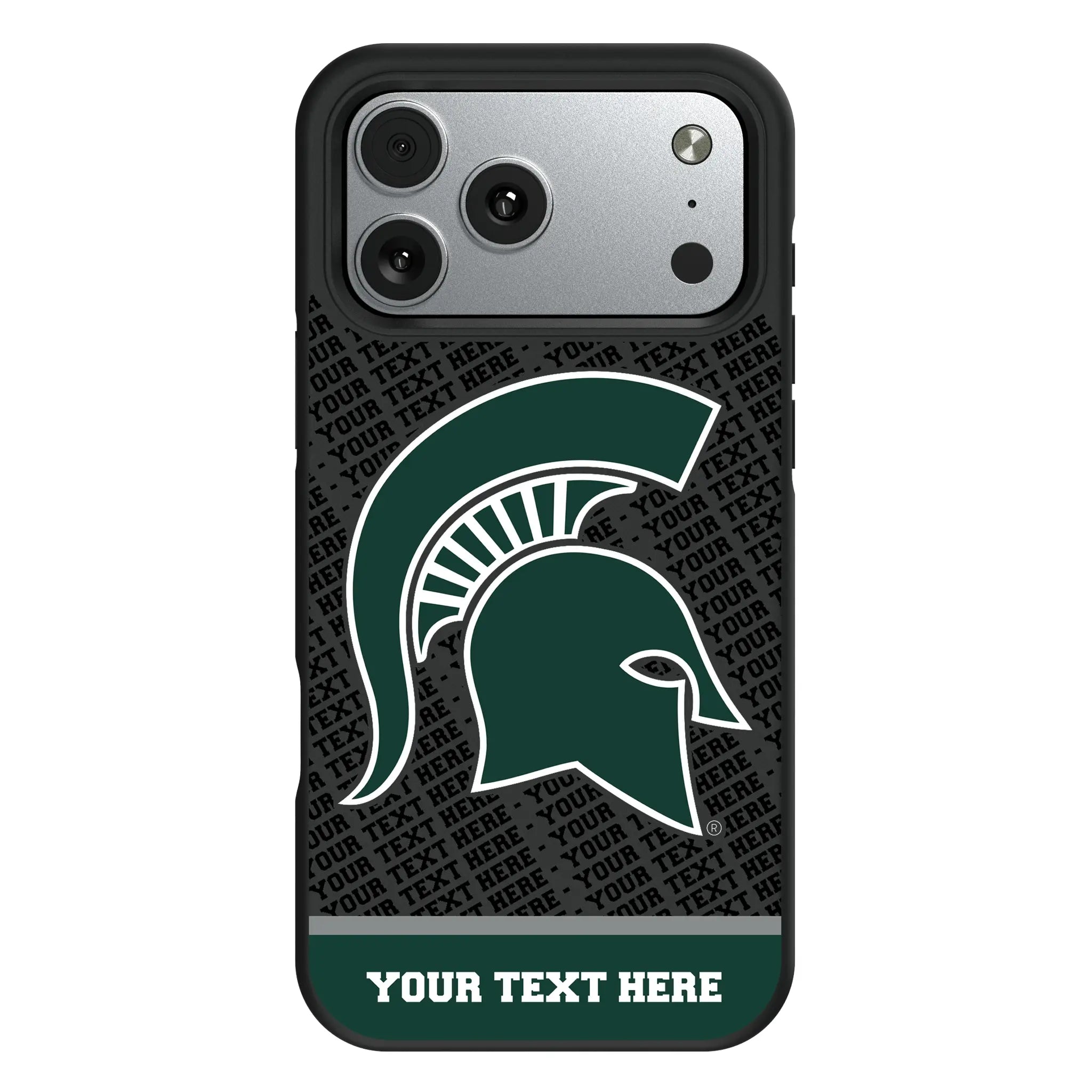 Michigan State University Spartans Personalized EndZone Plus iPhone Bump Phone Case for Apple iPhone#Device_iPhone 17 Pro Max