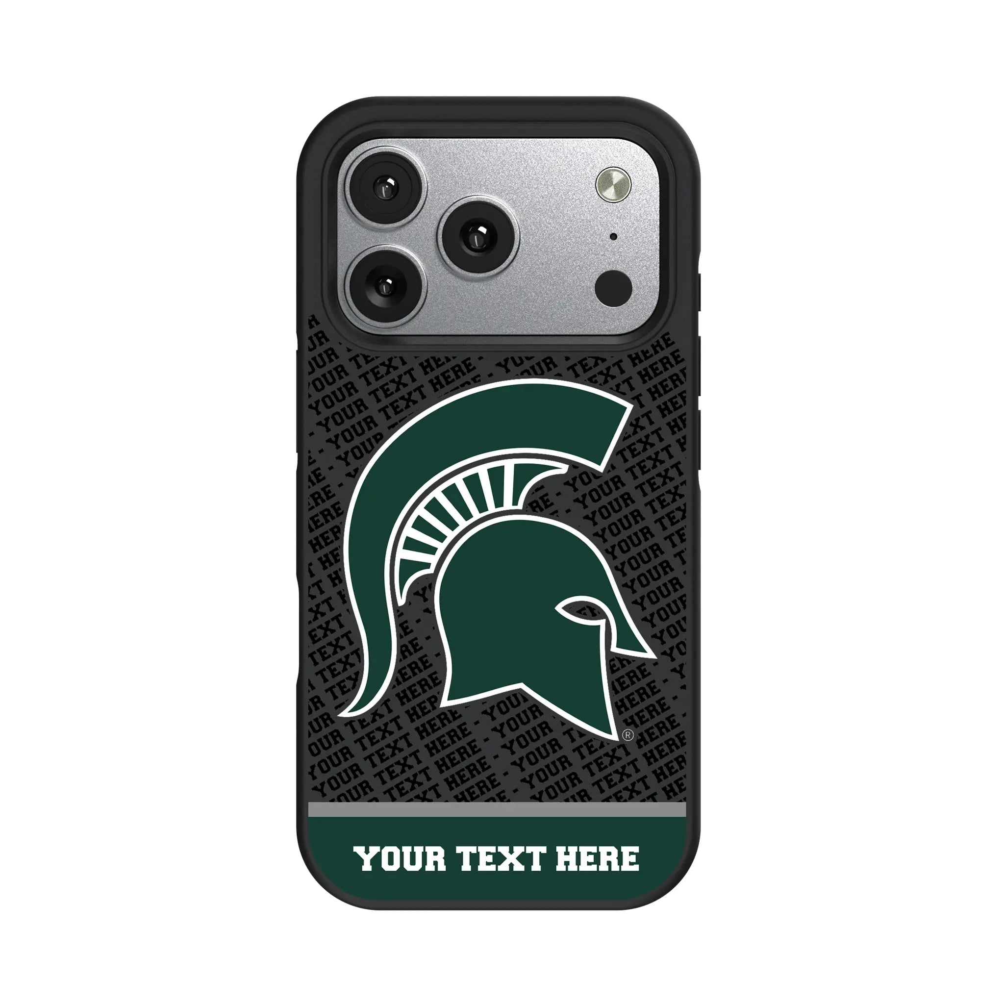 Michigan State University Spartans Personalized EndZone Plus iPhone Bump Phone Case for Apple iPhone#Device_iPhone 17 Pro