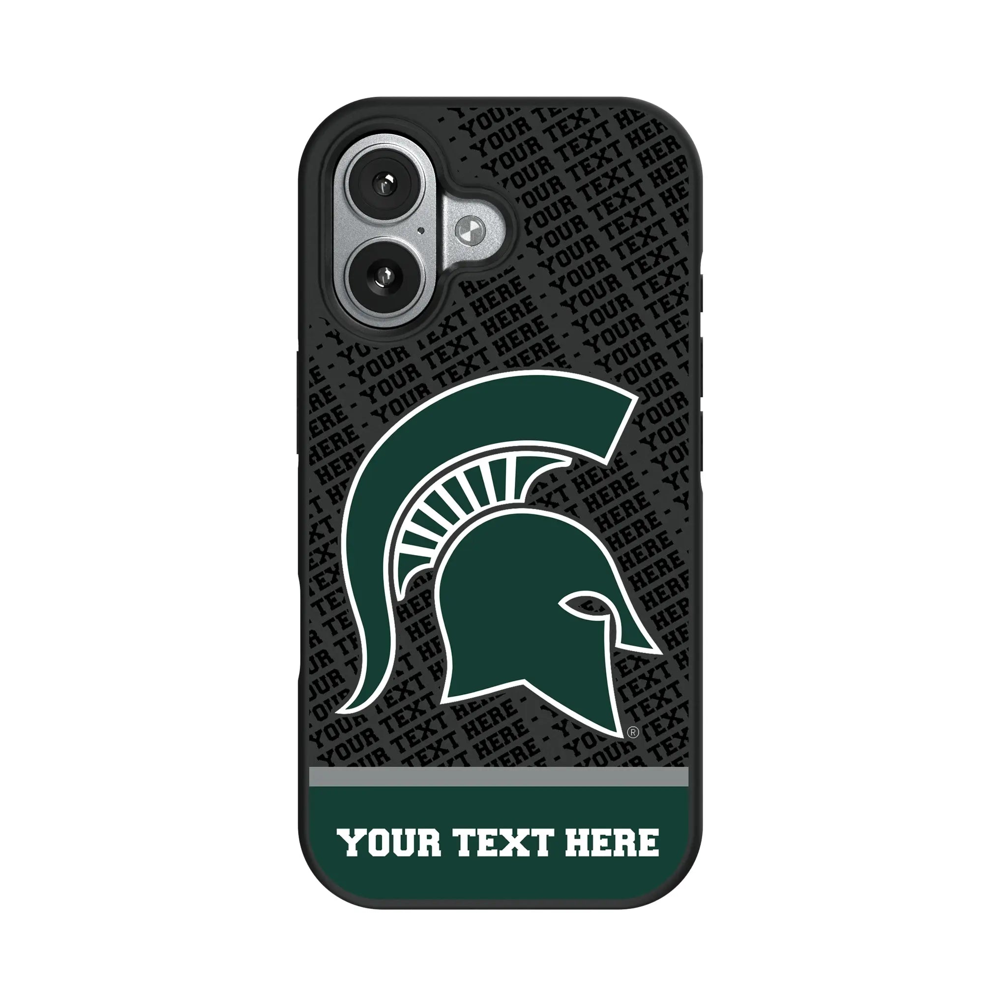 Michigan State University Spartans Personalized EndZone Plus iPhone Bump Phone Case for Apple iPhone#Device_iPhone 17