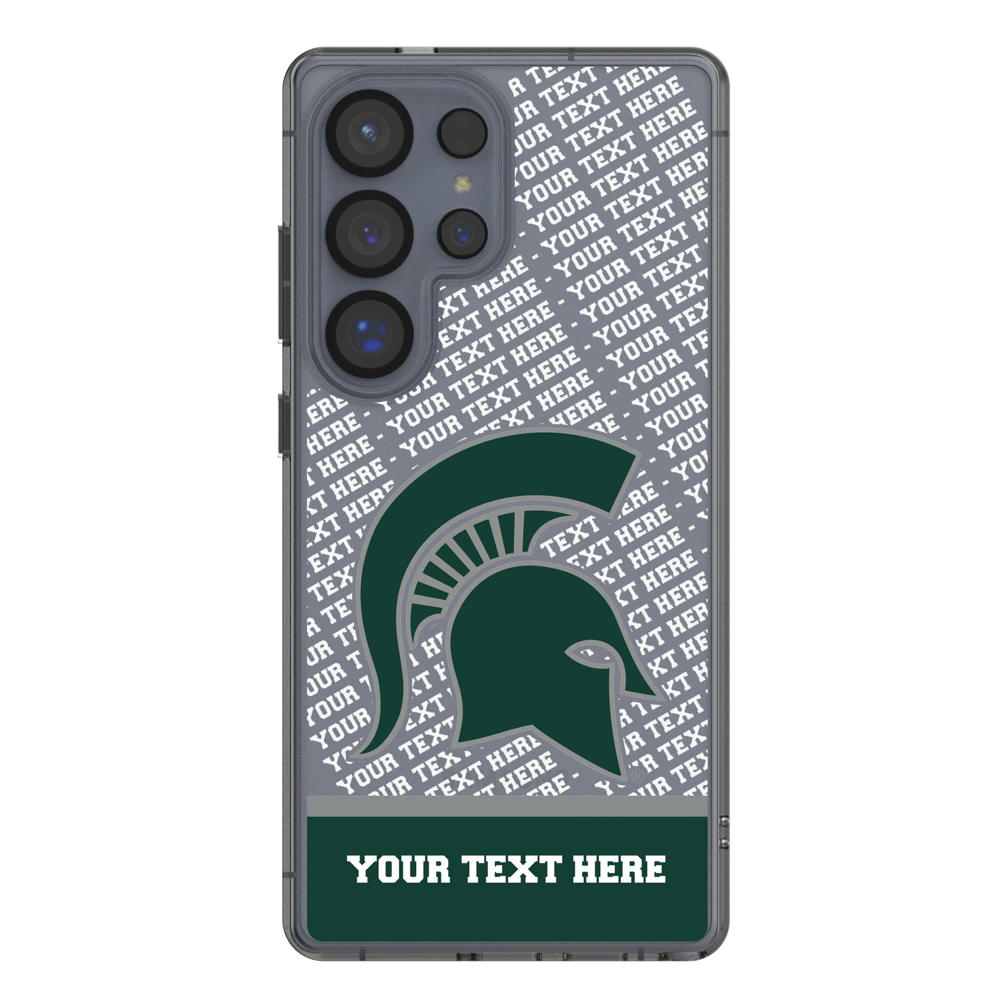 Michigan State University Spartans Personalized EndZone Plus Galaxy Clear Phone Case for Samsung Galaxy