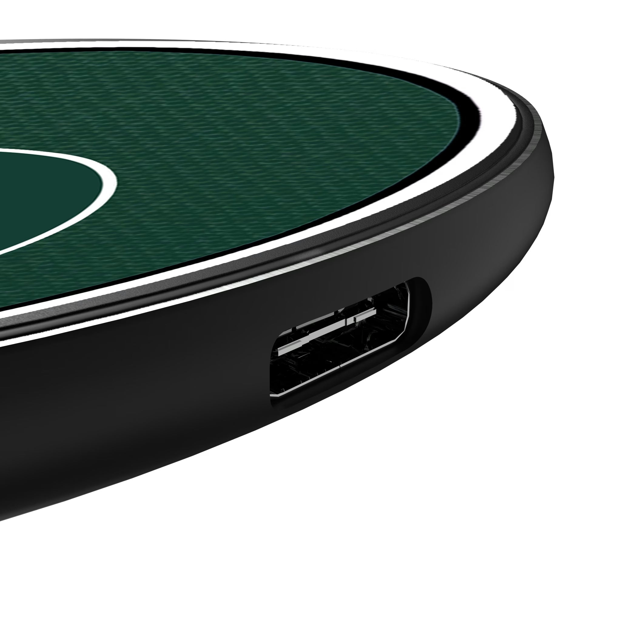 Michigan State University Spartans Personalized Endzone Solid 15-Watt Wireless Charger - Detail