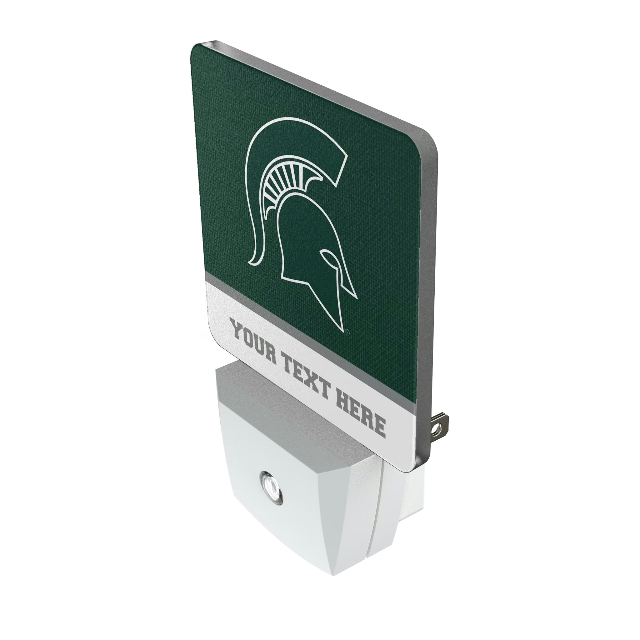 Michigan State University Spartans Personalized Endzone Solid Night Light 2-Pack - Isometric View