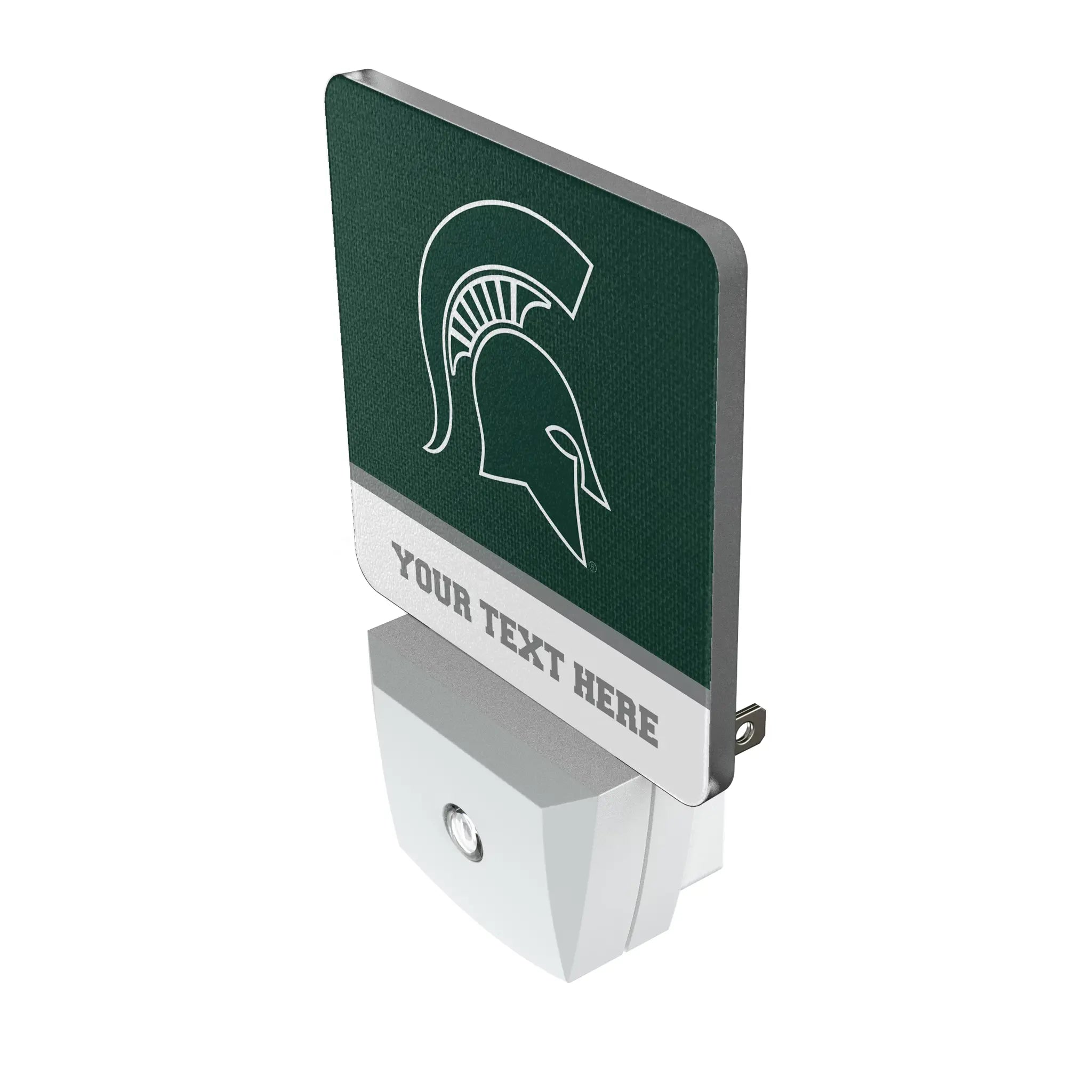 Michigan State University Spartans Personalized Endzone Solid Night Light 2-Pack - Isometric View