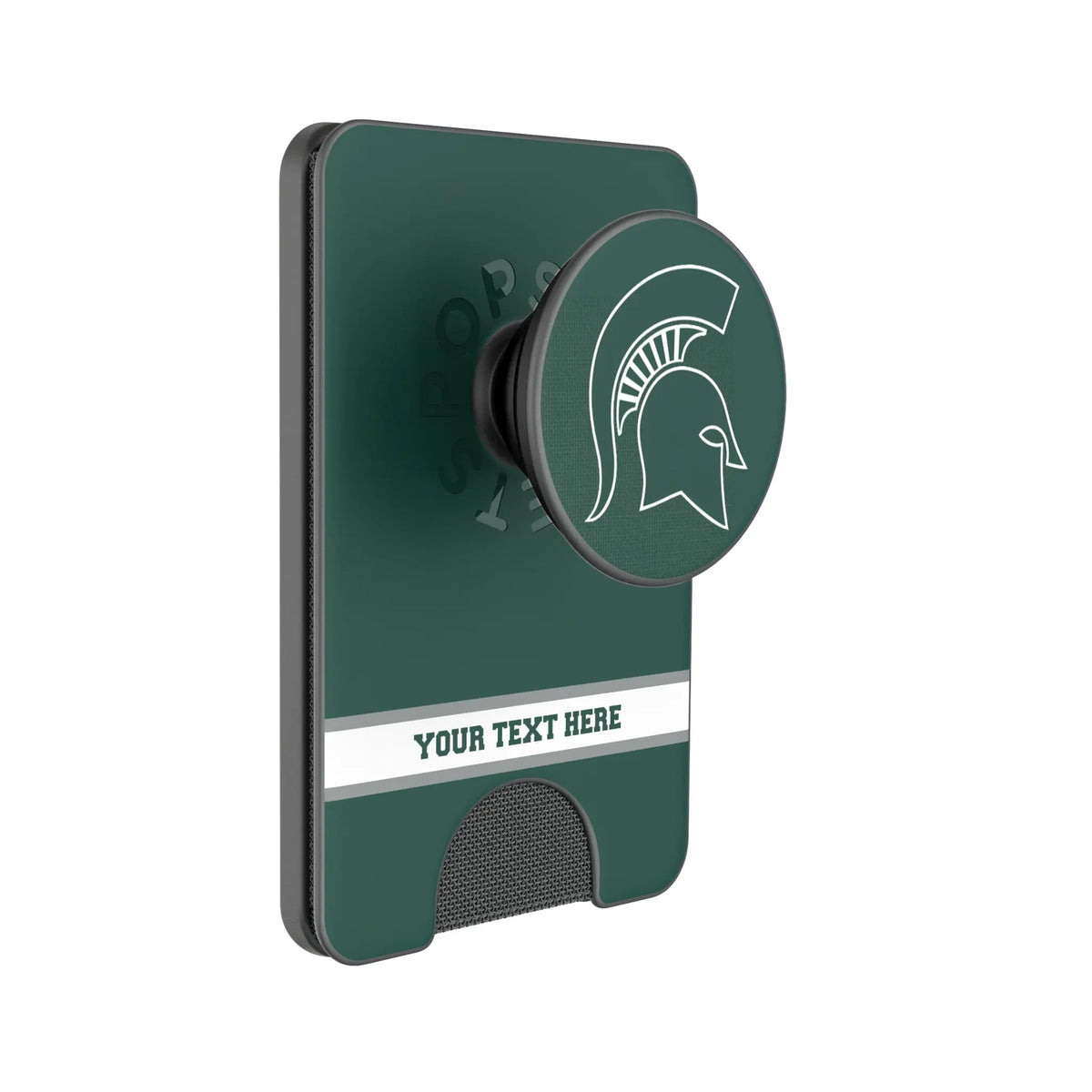 Michigan State University Spartans Personalized Endzone Solid Popsockets Wallet Magnetic