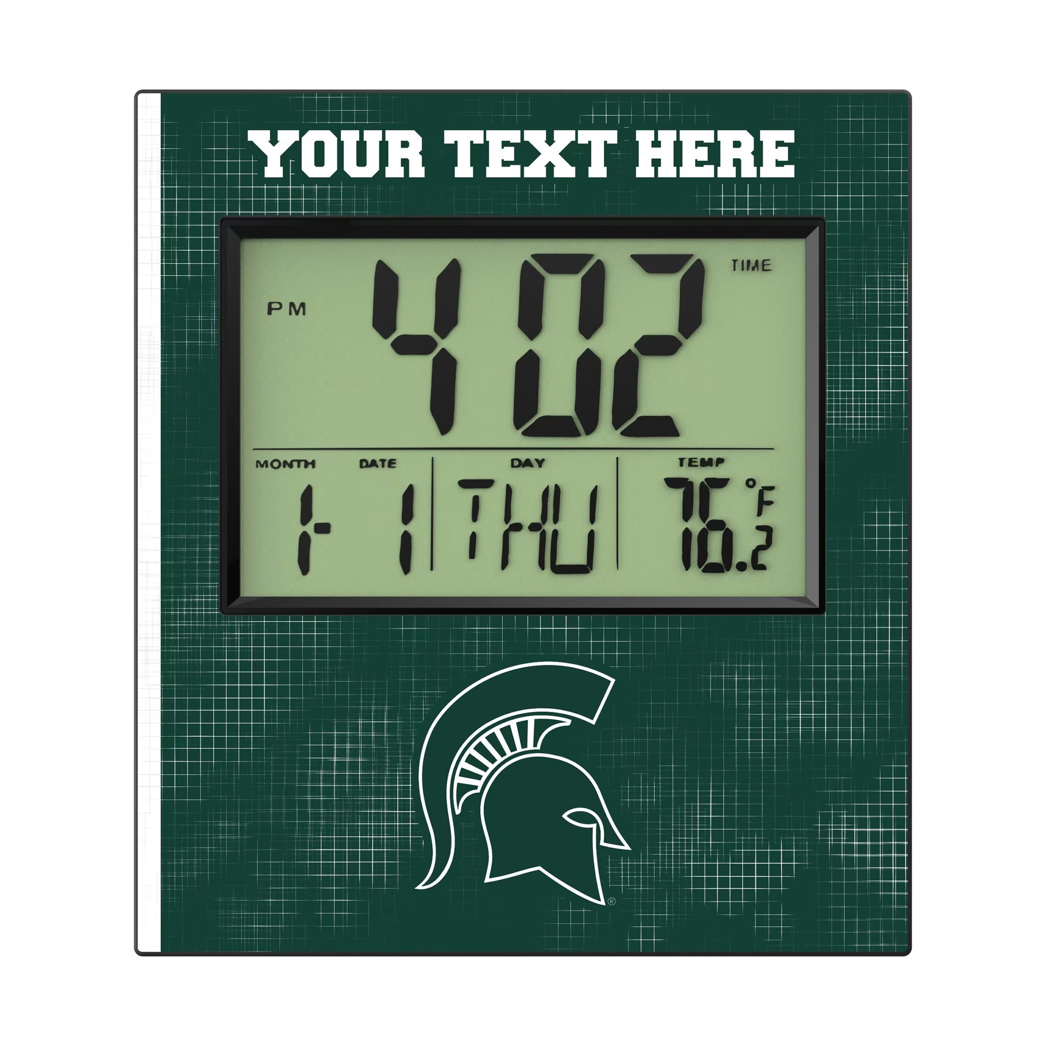 Michigan State University Spartans Personalized Hatch Wall Clock