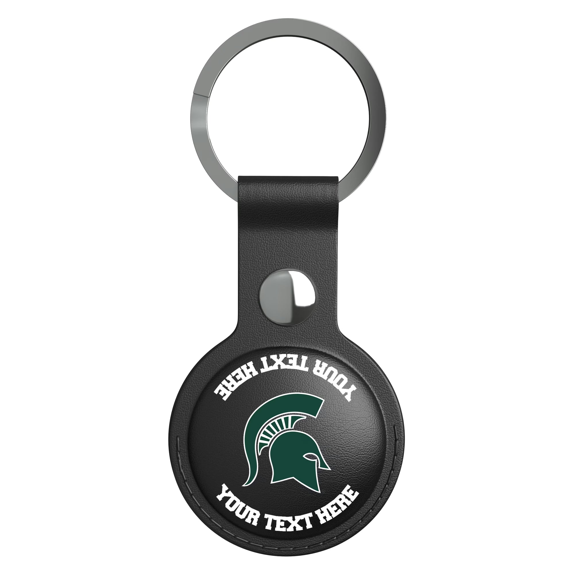 Michigan State University Spartans Personalized Insignia AirTag Black Airtag Holder