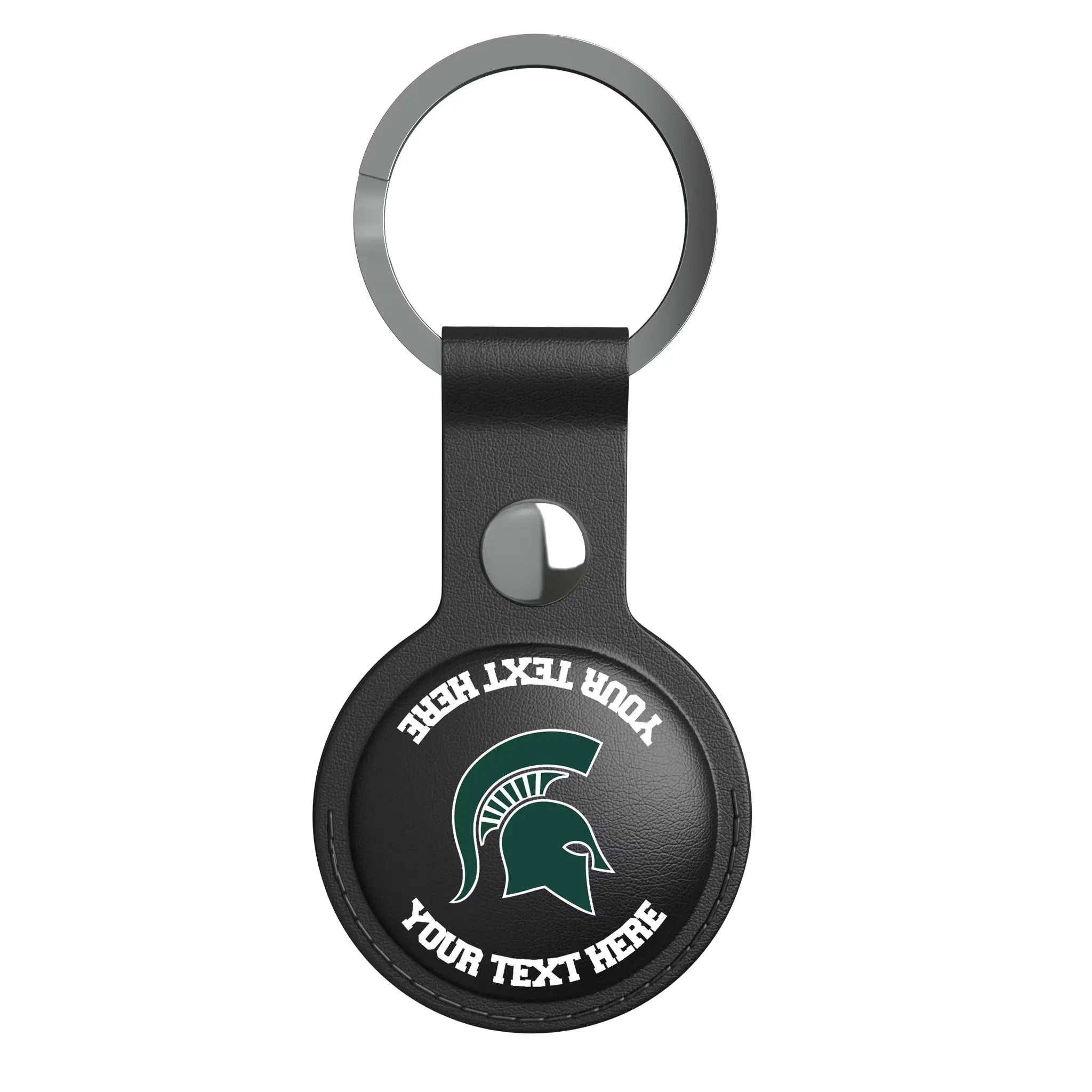 Michigan State University Spartans Personalized Insignia AirTag Black Airtag Holder