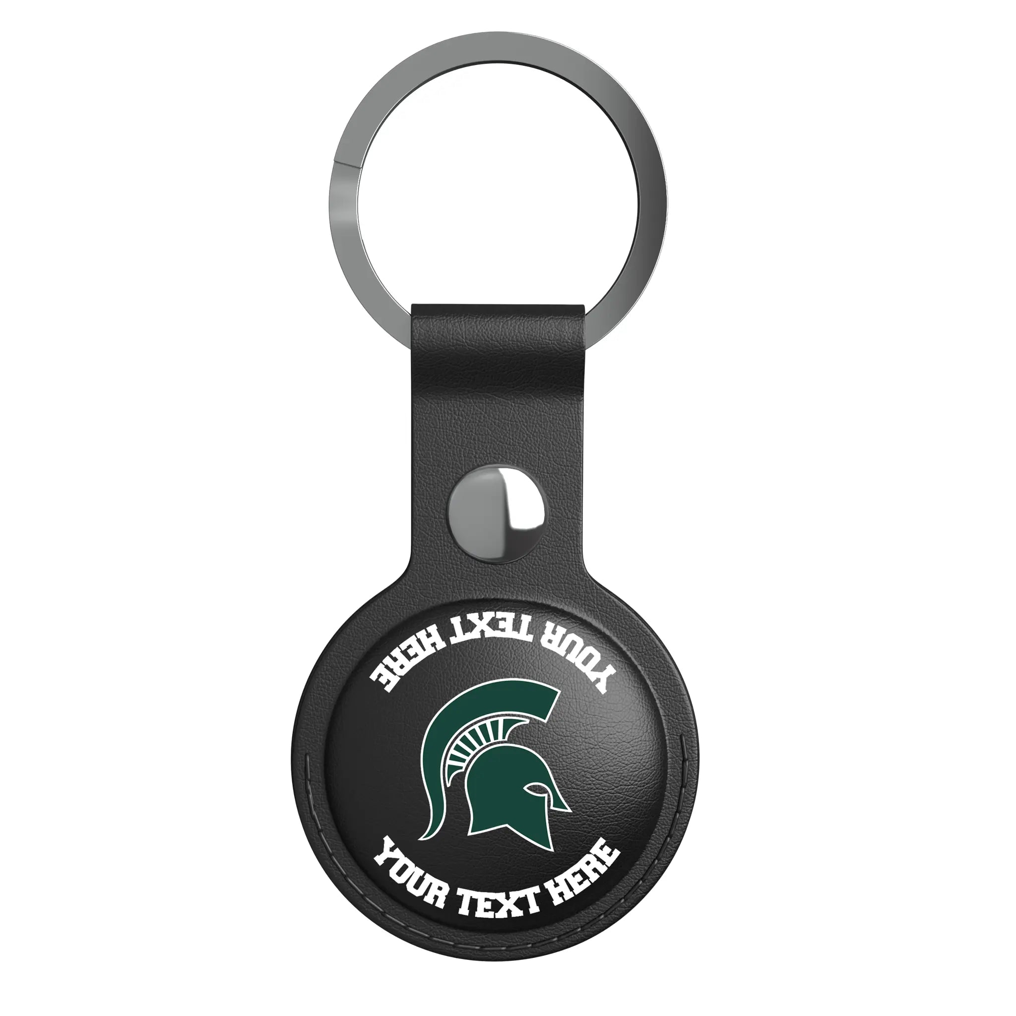 Michigan State University Spartans Personalized Insignia AirTag Black Airtag Holder