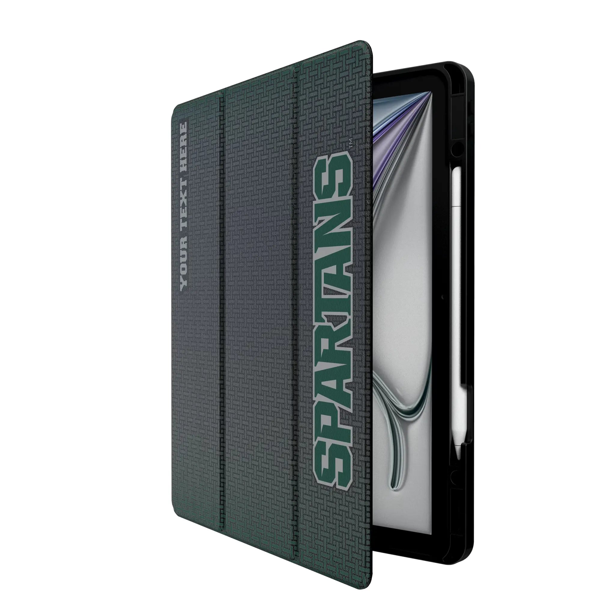 Michigan State University Spartans Personalized Linen iPad Tablet Case for Apple iPad