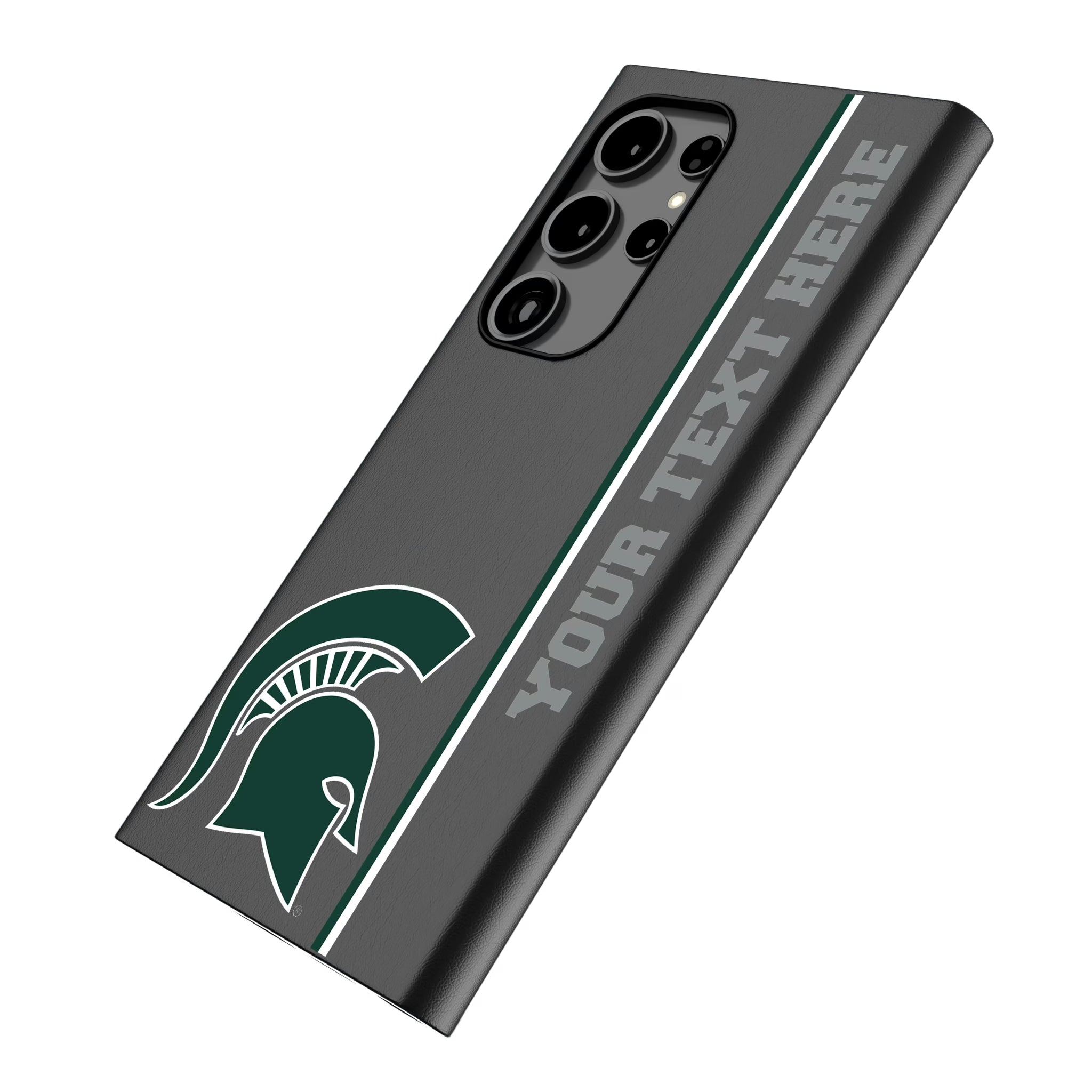 Michigan State University Spartans Personalized Sidebard Galaxy MagSafe Compatible Phone Case for Samsung Galaxy - Isometric View
