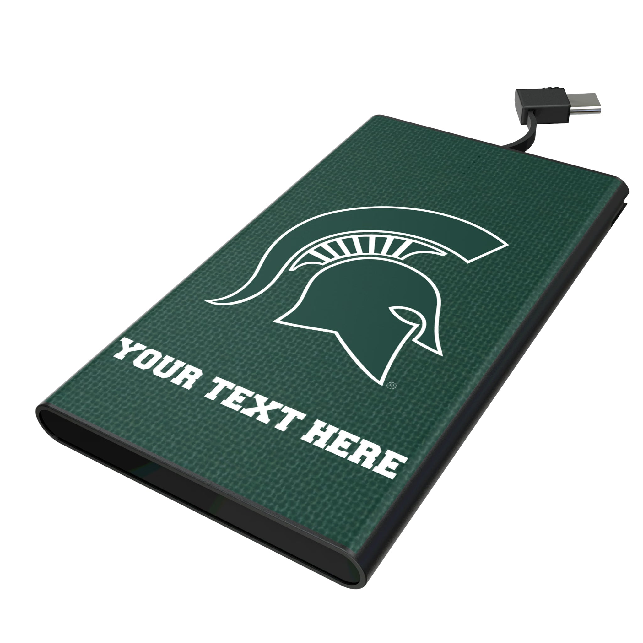 Michigan State University Spartans Personalized Solid 5000mAh Flat Powerbank