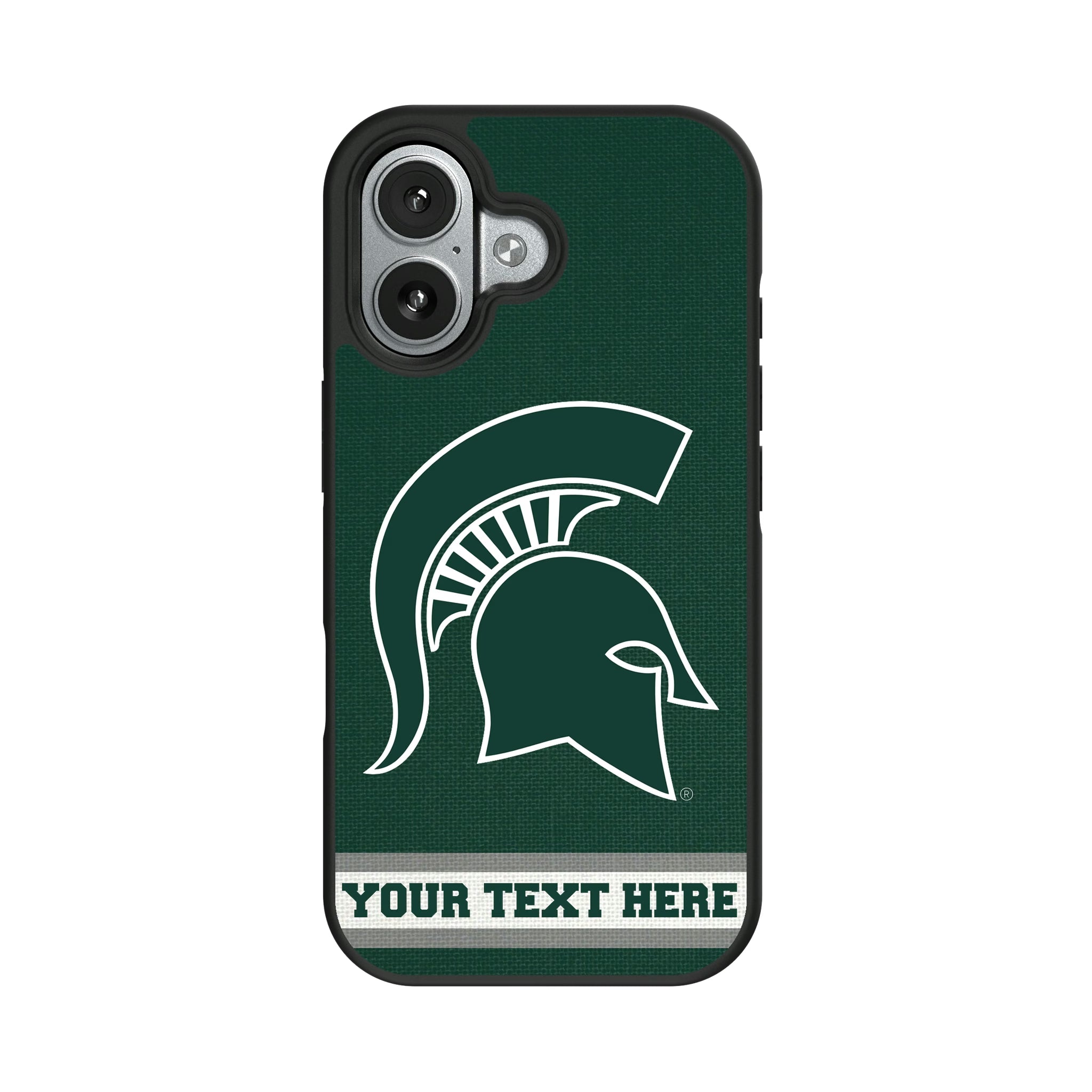 Michigan State University Spartans Personalized Stripe iPhone Bump Phone Case for Apple iPhone#Device_iPhone 17