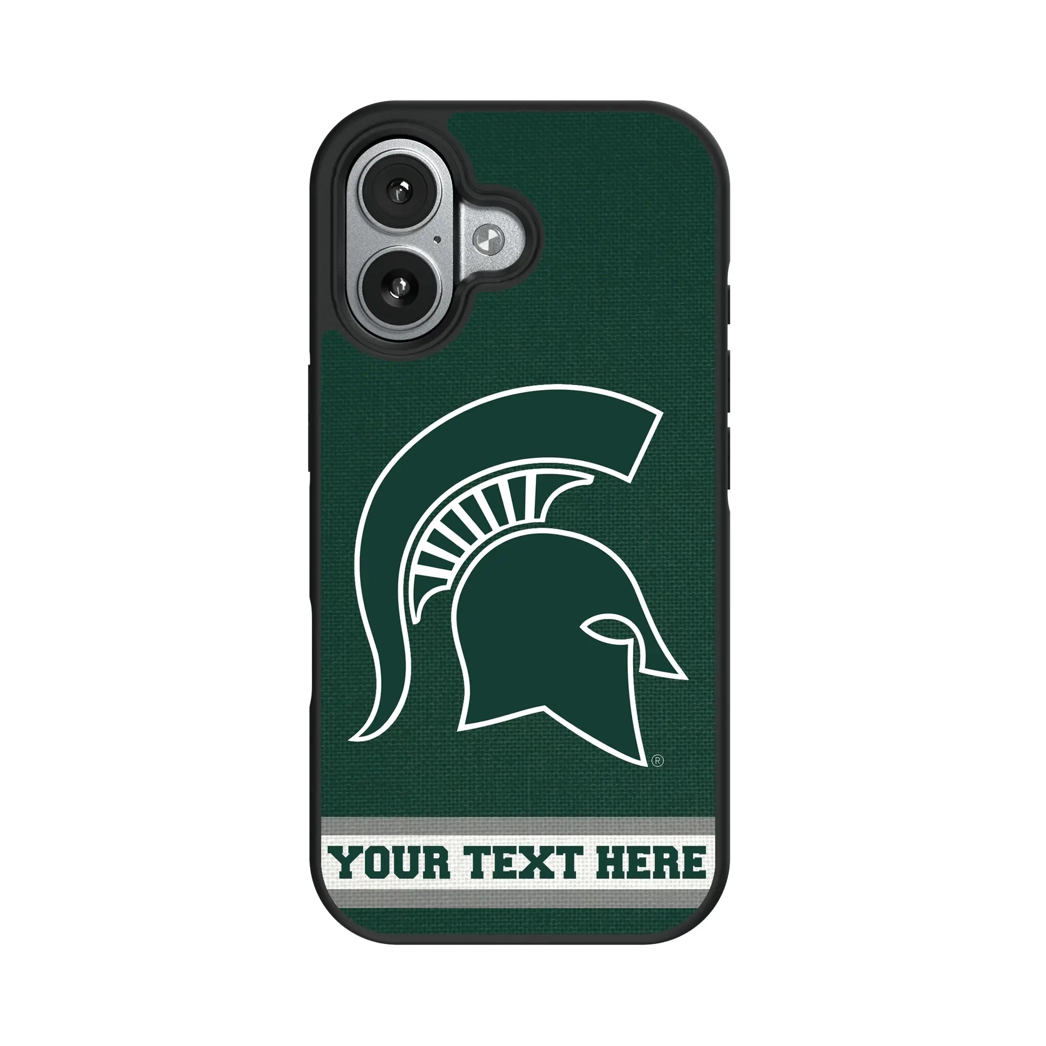 Michigan State University Spartans Personalized Stripe iPhone Bump Phone Case for Apple iPhone#Device_iPhone 17
