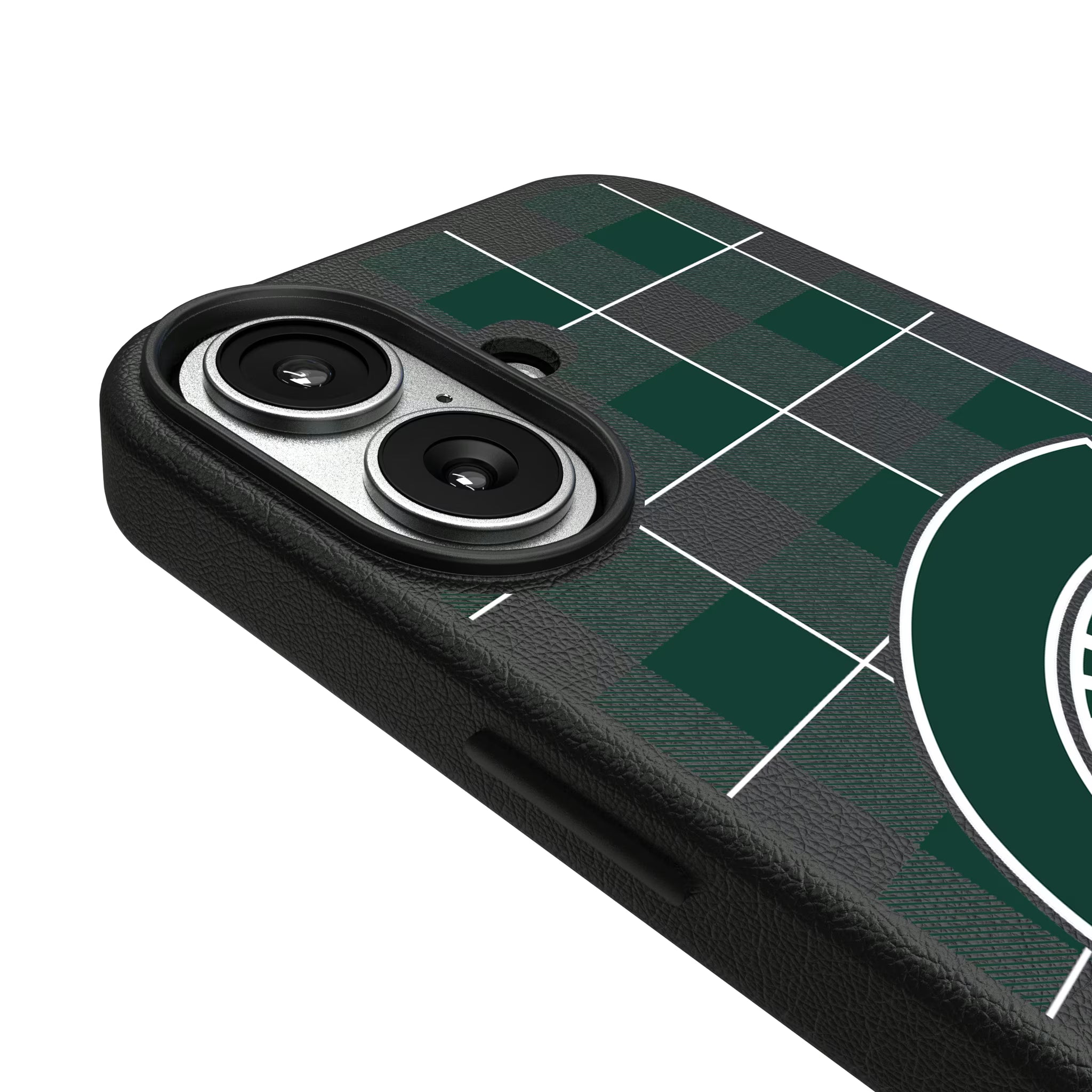 Michigan State University Spartans Plaid iPhone MagSafe Compatible Phone Case for Apple iPhone - Detail#Device_iPhone 17
