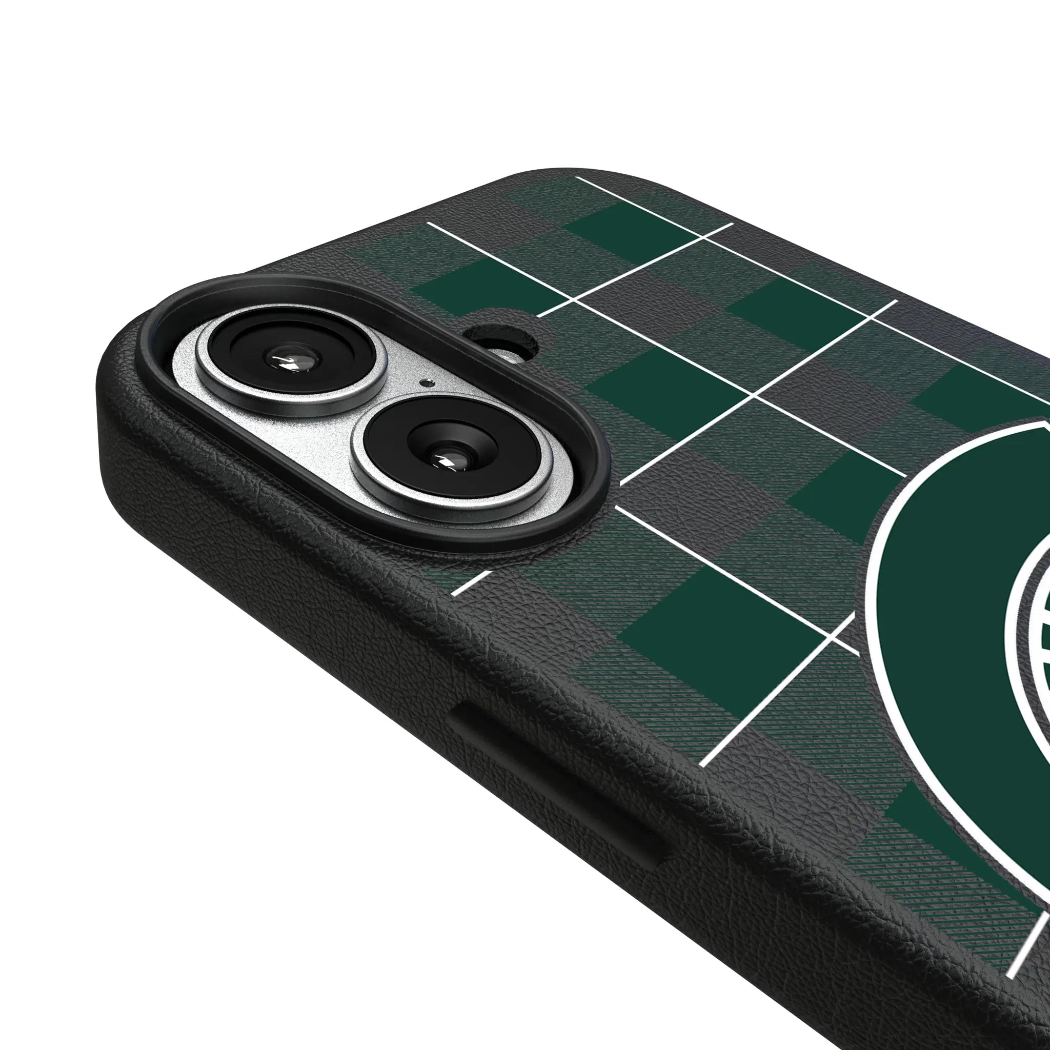 Michigan State University Spartans Plaid iPhone MagSafe Compatible Phone Case for Apple iPhone - Detail#Device_iPhone 17