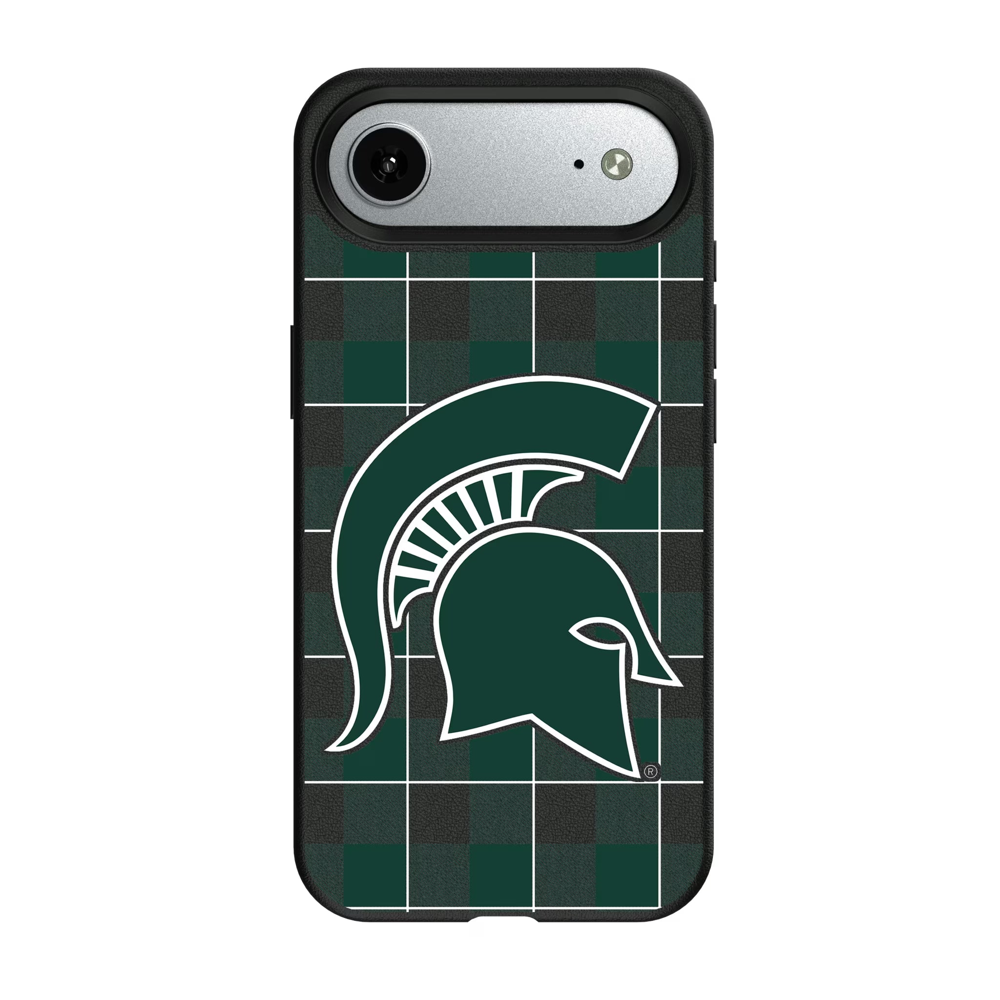Michigan State University Spartans Plaid iPhone MagSafe Compatible Phone Case for Apple iPhone#Device_iPhone Air