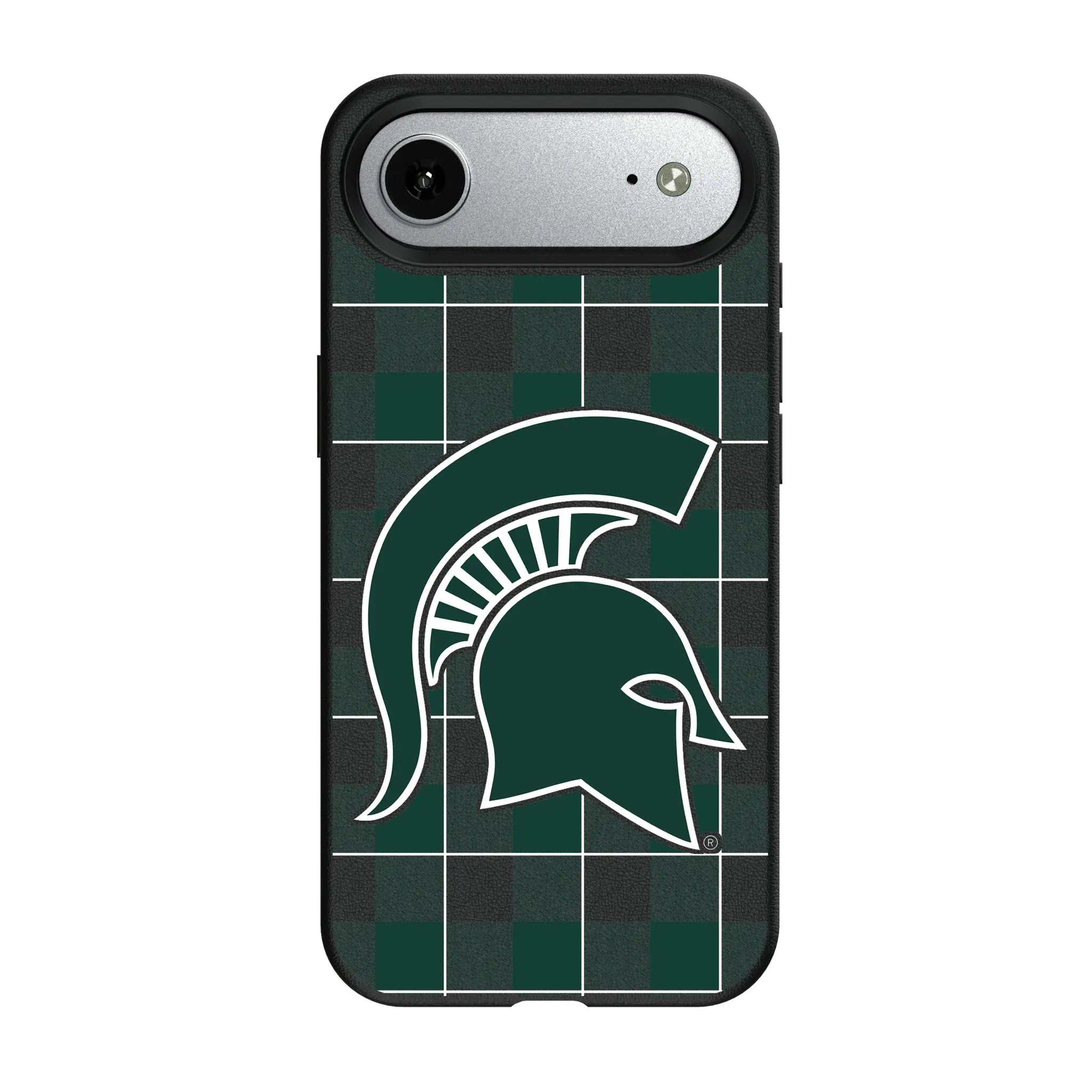 Michigan State University Spartans Plaid iPhone MagSafe Compatible Phone Case for Apple iPhone#Device_iPhone Air