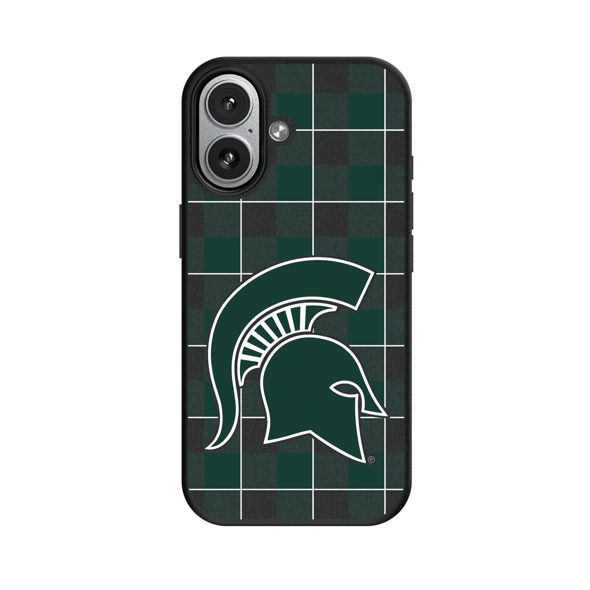 Michigan State University Spartans Plaid iPhone MagSafe Compatible Phone Case for Apple iPhone#Device_iPhone 17