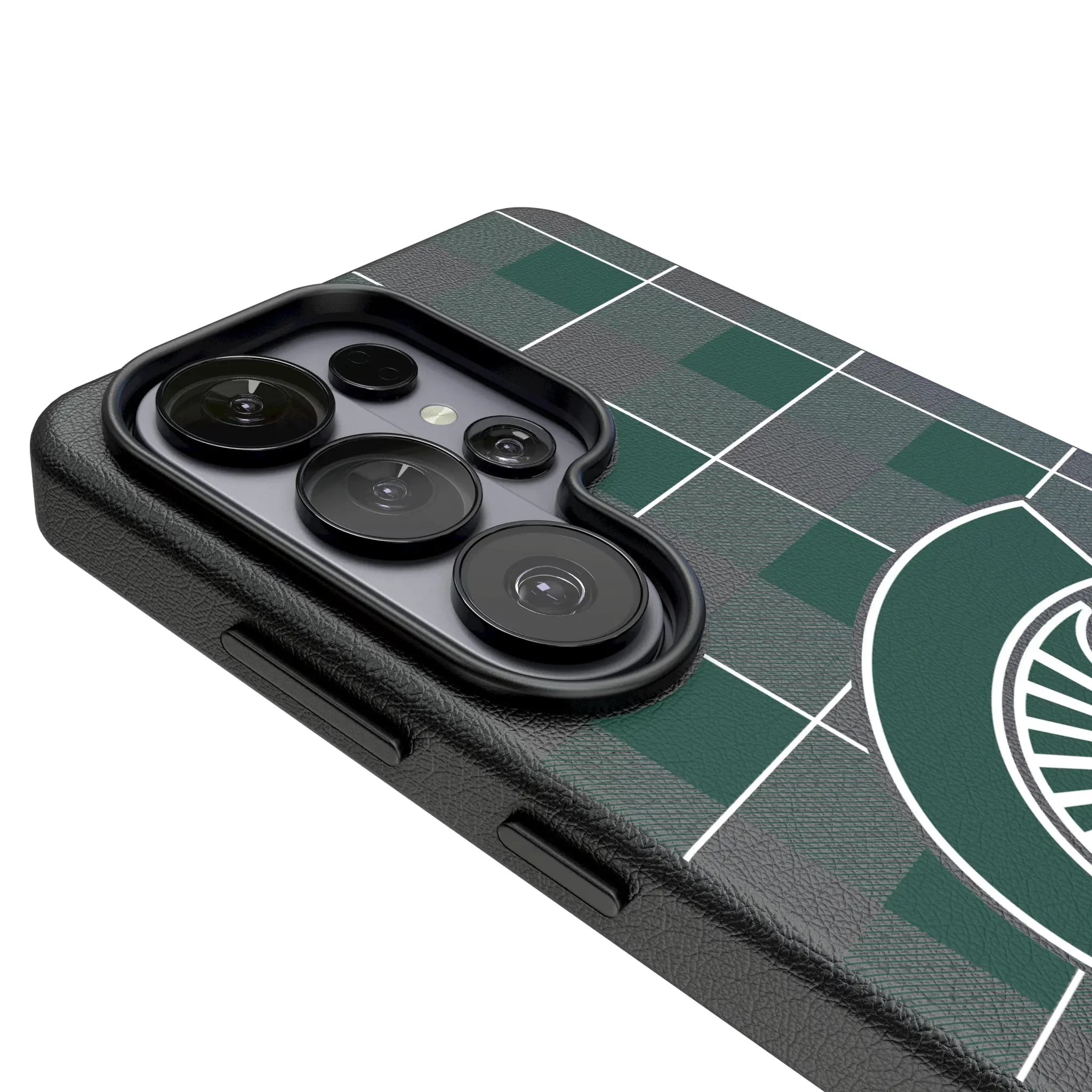 Michigan State University Spartans Plaid Galaxy MagSafe Compatible Phone Case for Samsung Galaxy - Detail#Device_Galaxy S26 Ultra