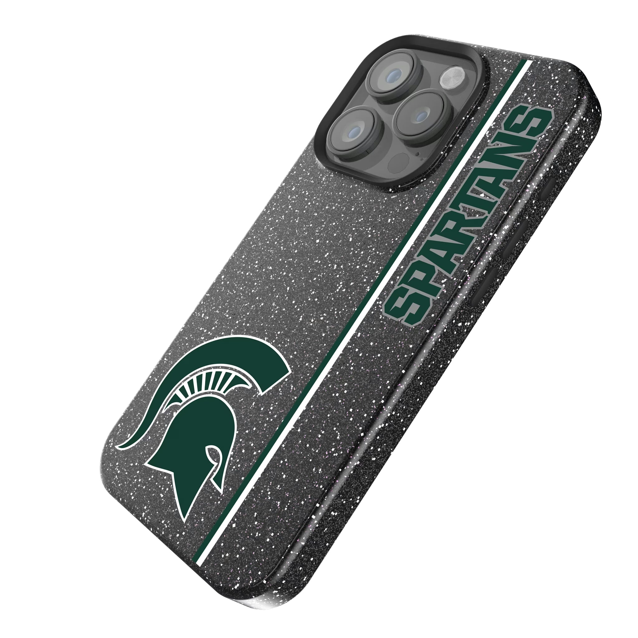 Michigan State University Spartans Sidebar iPhone Bling Phone Case for Apple iPhone - Isometric View