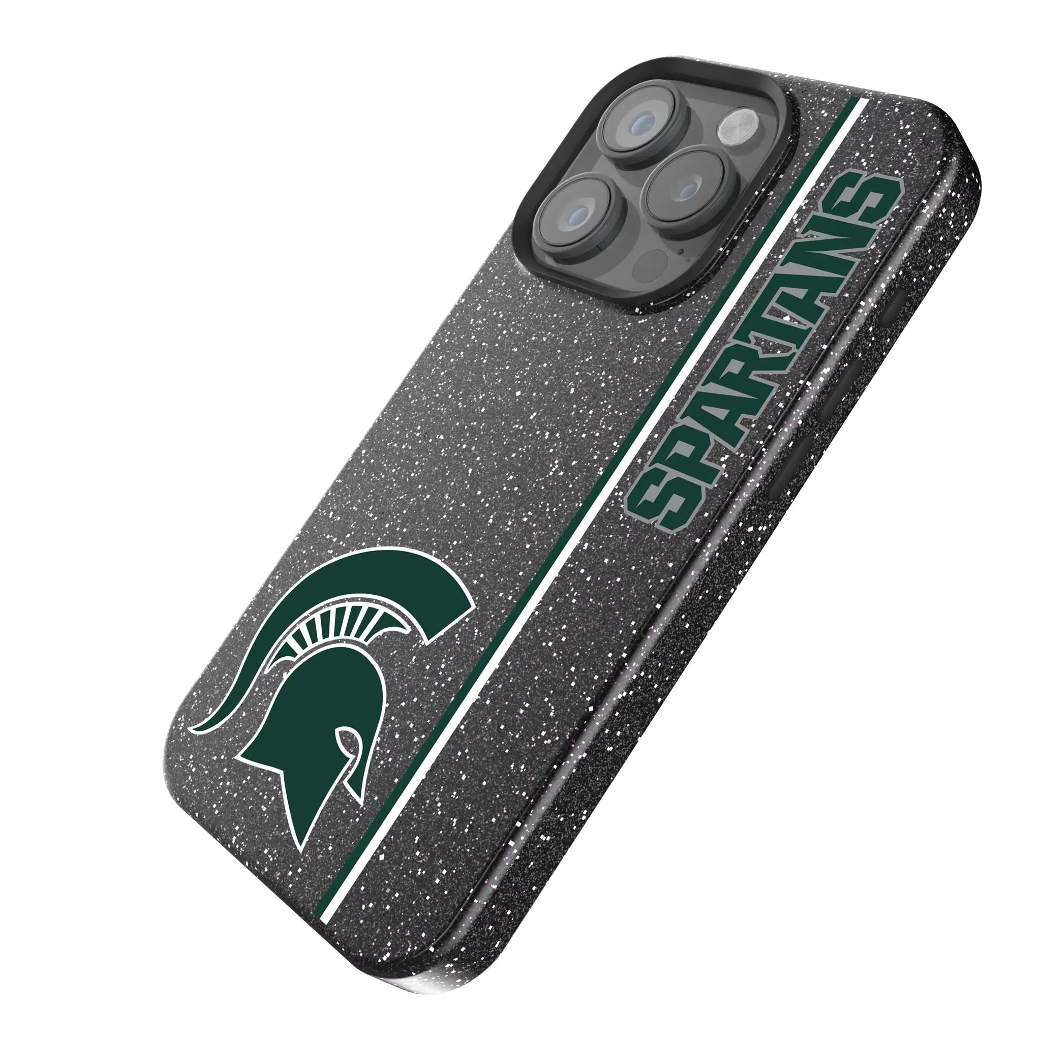 Michigan State University Spartans Sidebar iPhone Bling Phone Case for Apple iPhone - Isometric View