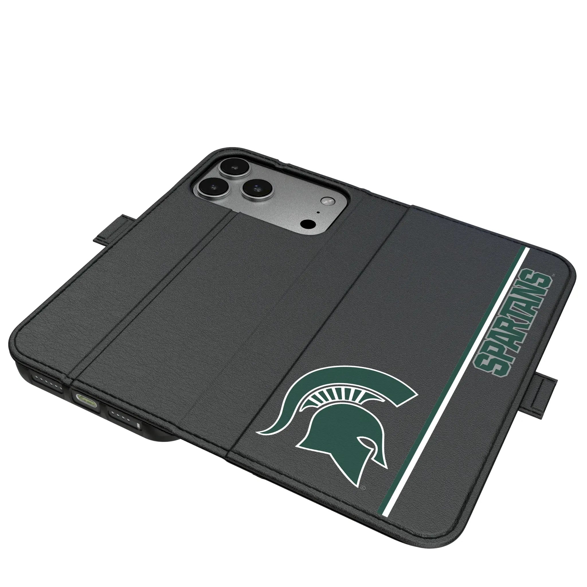 Michigan State University Spartans Sidebar iPhone Folio Phone Case for Apple iPhone#Device_iPhone 17 Pro Max
