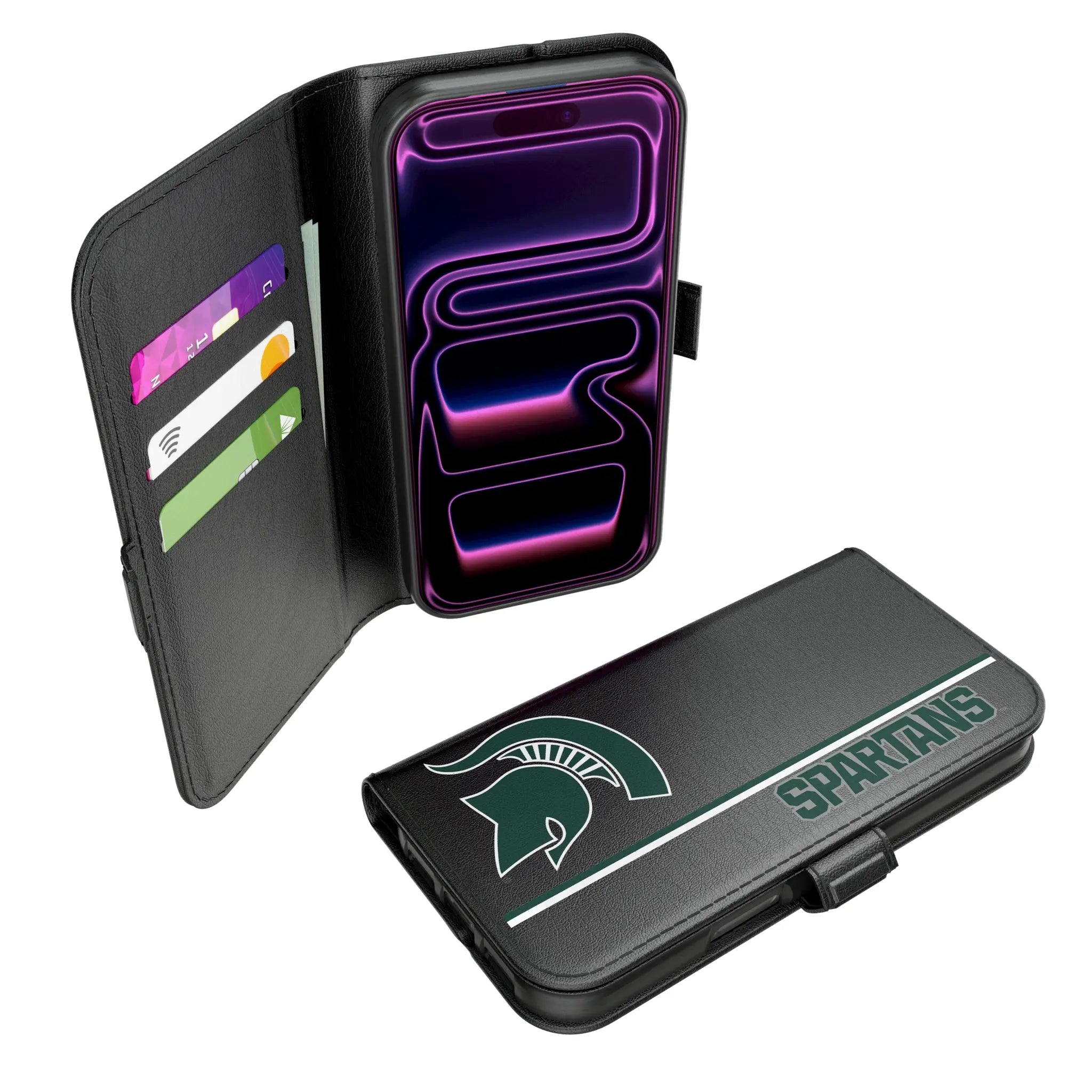 Michigan State University Spartans Sidebar iPhone Folio Phone Case for Apple iPhone#Device_iPhone 17 Pro