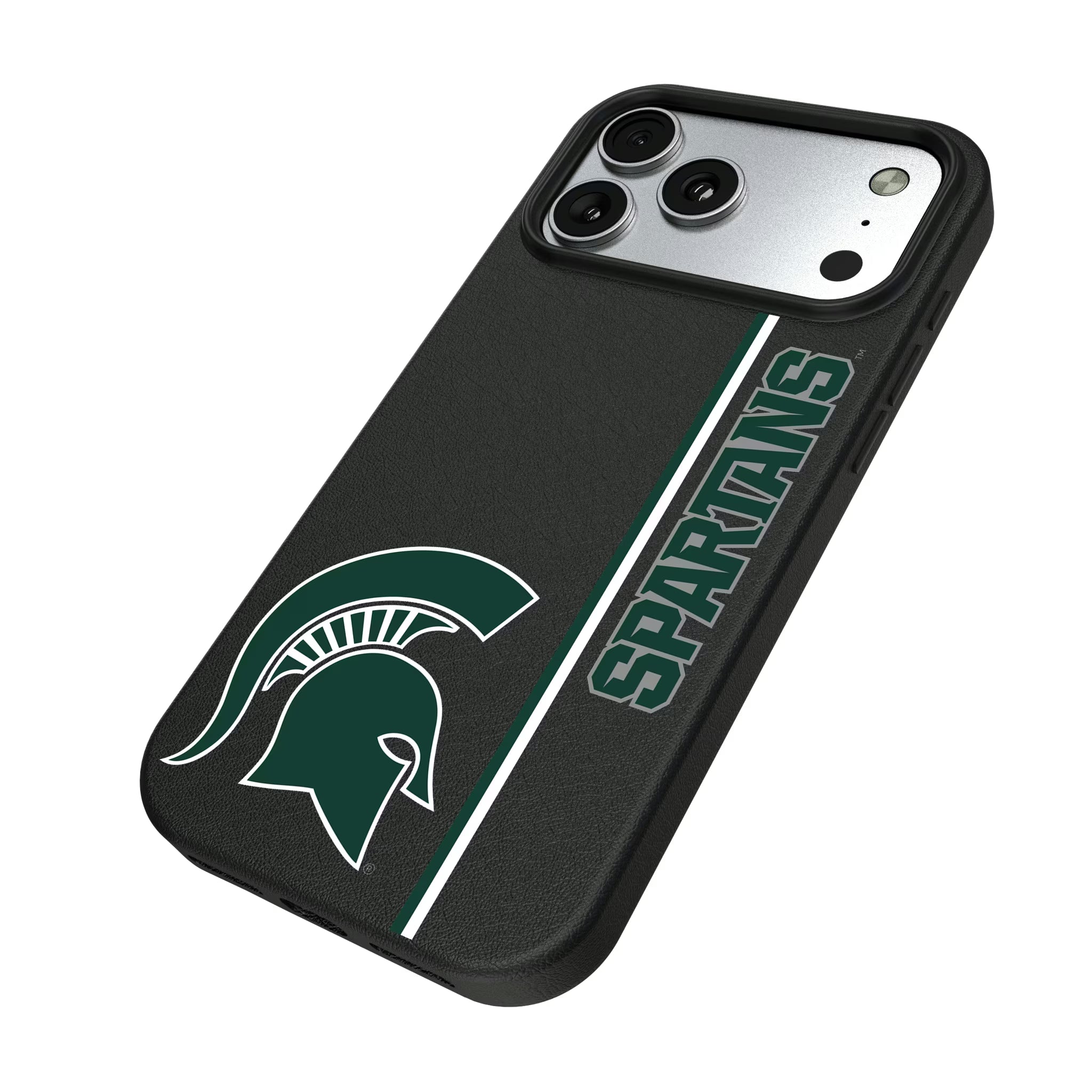 Michigan State University Spartans Sidebar iPhone MagSafe Compatible Phone Case for Apple iPhone - Isometric View#Device_iPhone 17 Pro Max
