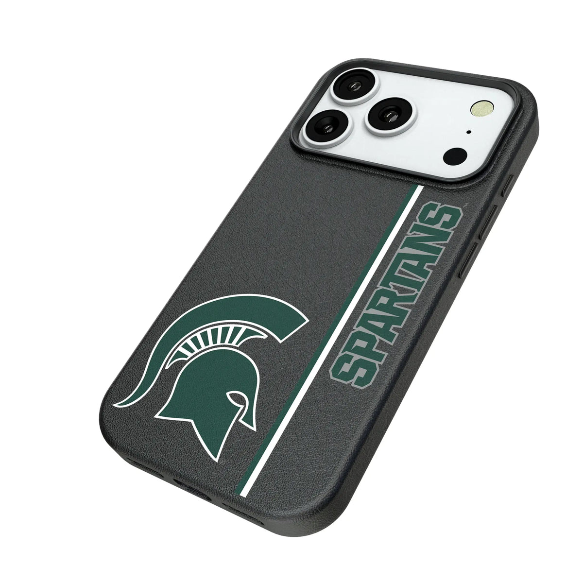 Michigan State University Spartans Sidebar iPhone MagSafe Compatible Phone Case for Apple iPhone - Isometric View#Device_iPhone 18 Pro