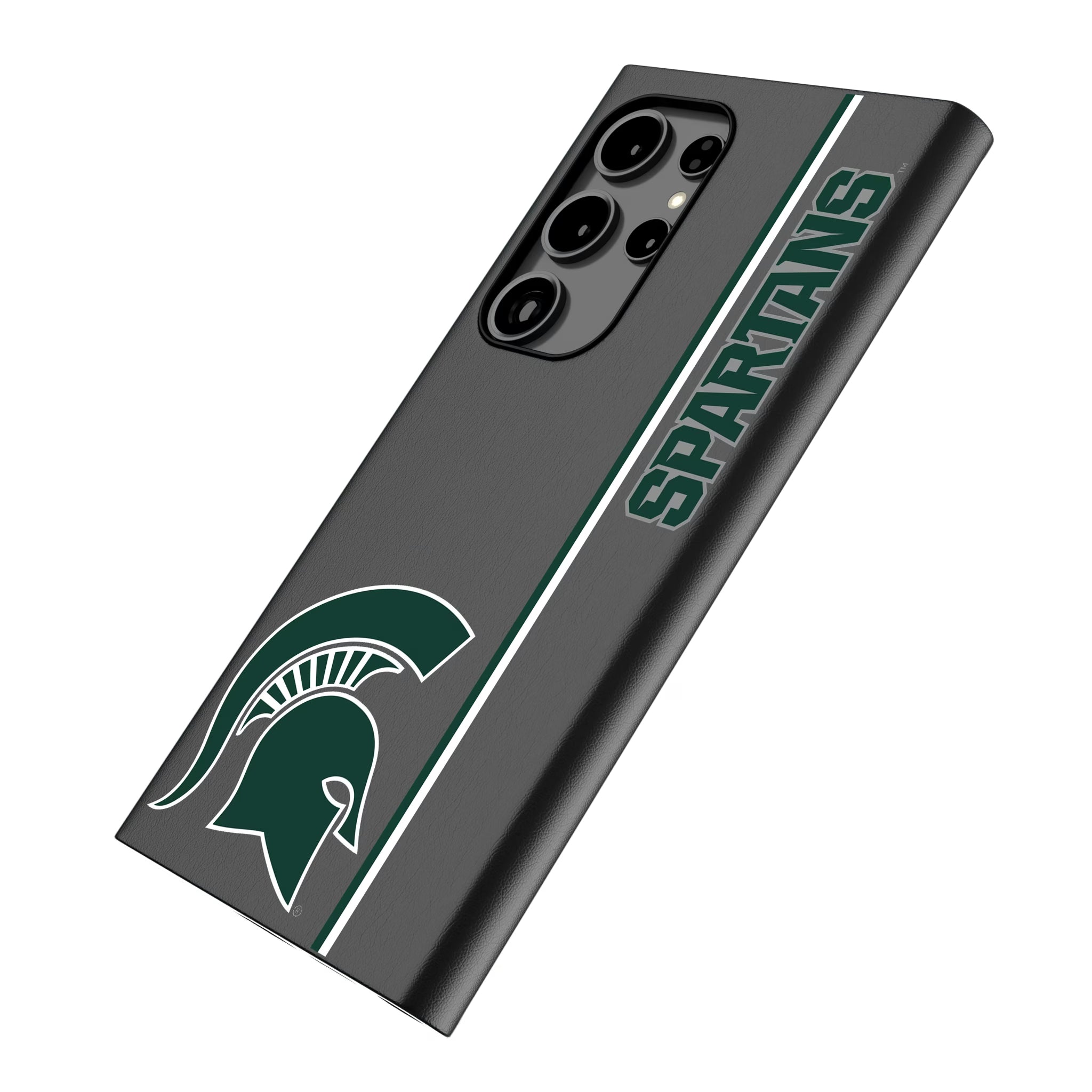 Michigan State University Spartans Sidebar Galaxy MagSafe Compatible Phone Case for Samsung Galaxy - Isometric View