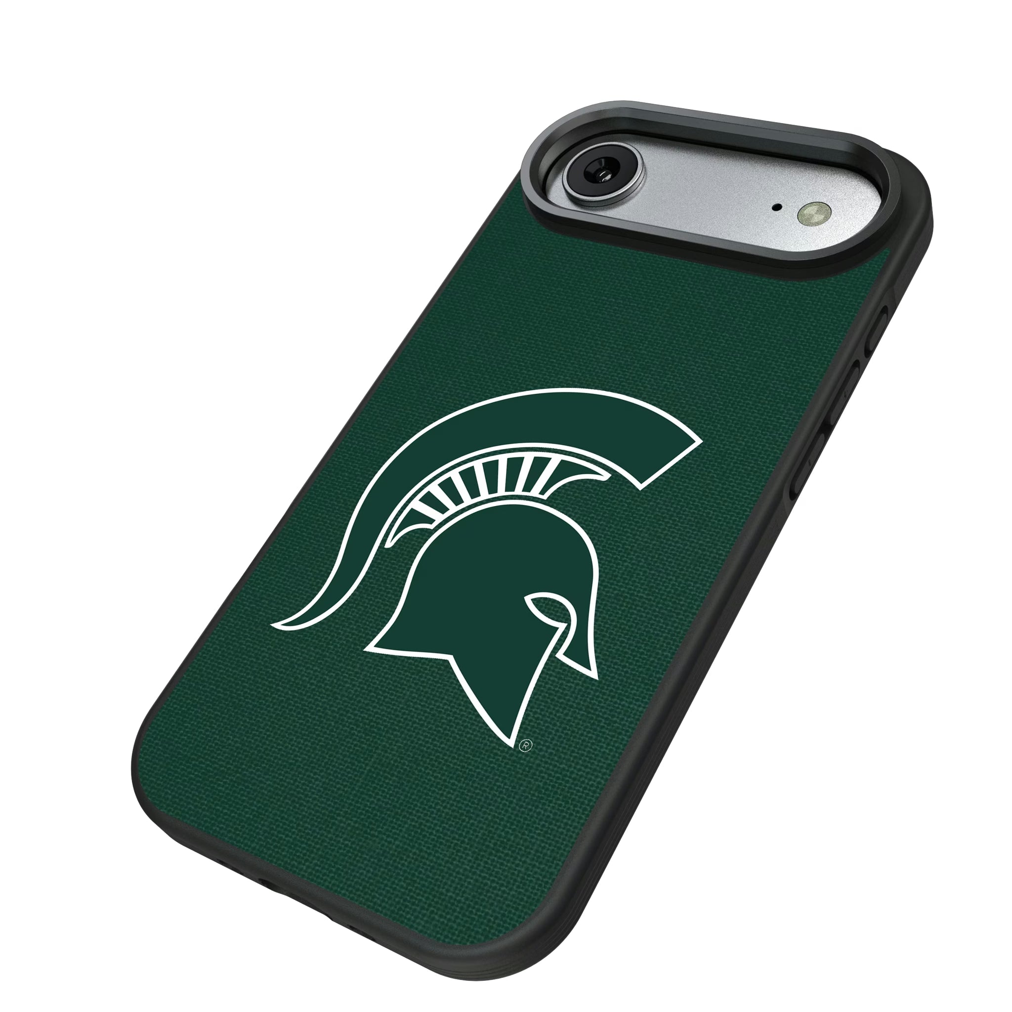 Michigan State University Spartans Solid iPhone Bump Phone Case for Apple iPhone - Isometric View#Device_iPhone Air