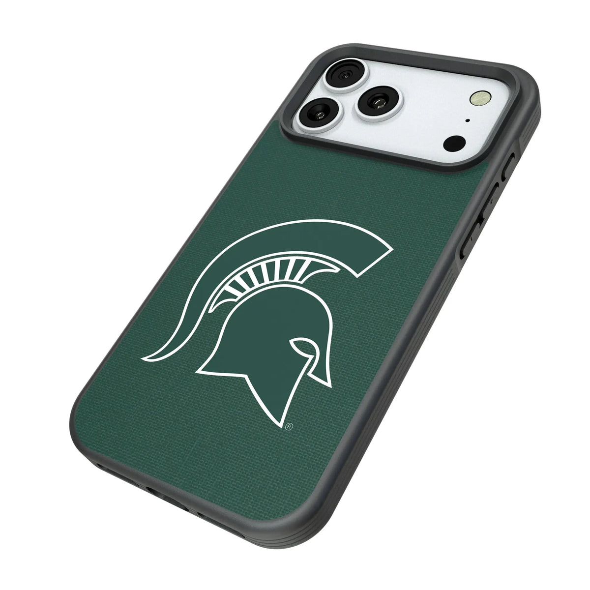 Michigan State University Spartans Solid iPhone Bump Phone Case for Apple iPhone - Isometric View#Device_iPhone 18 Pro Max