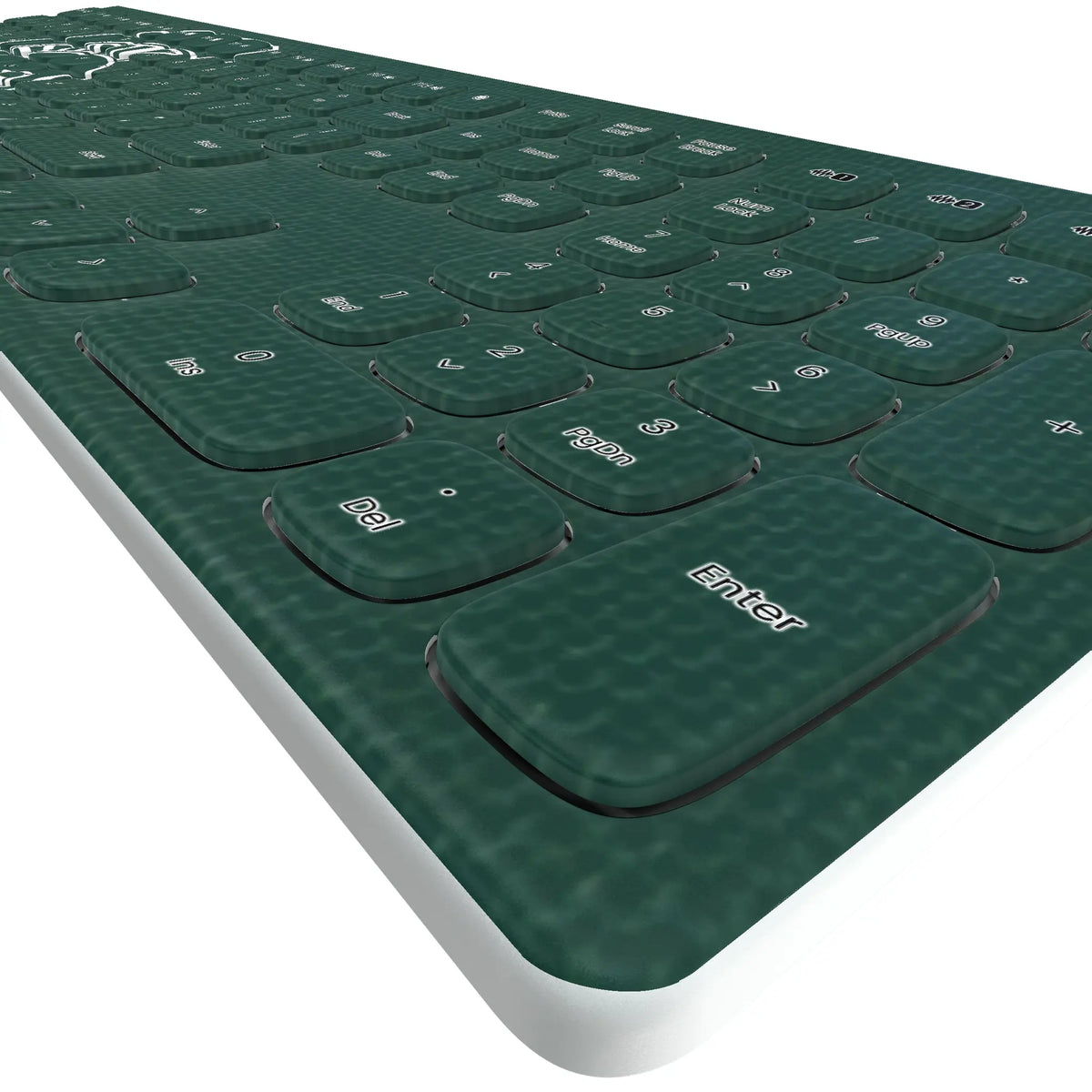 Michigan State University Spartans Solid KKB605 Curved Wireless Keyboard - Detail