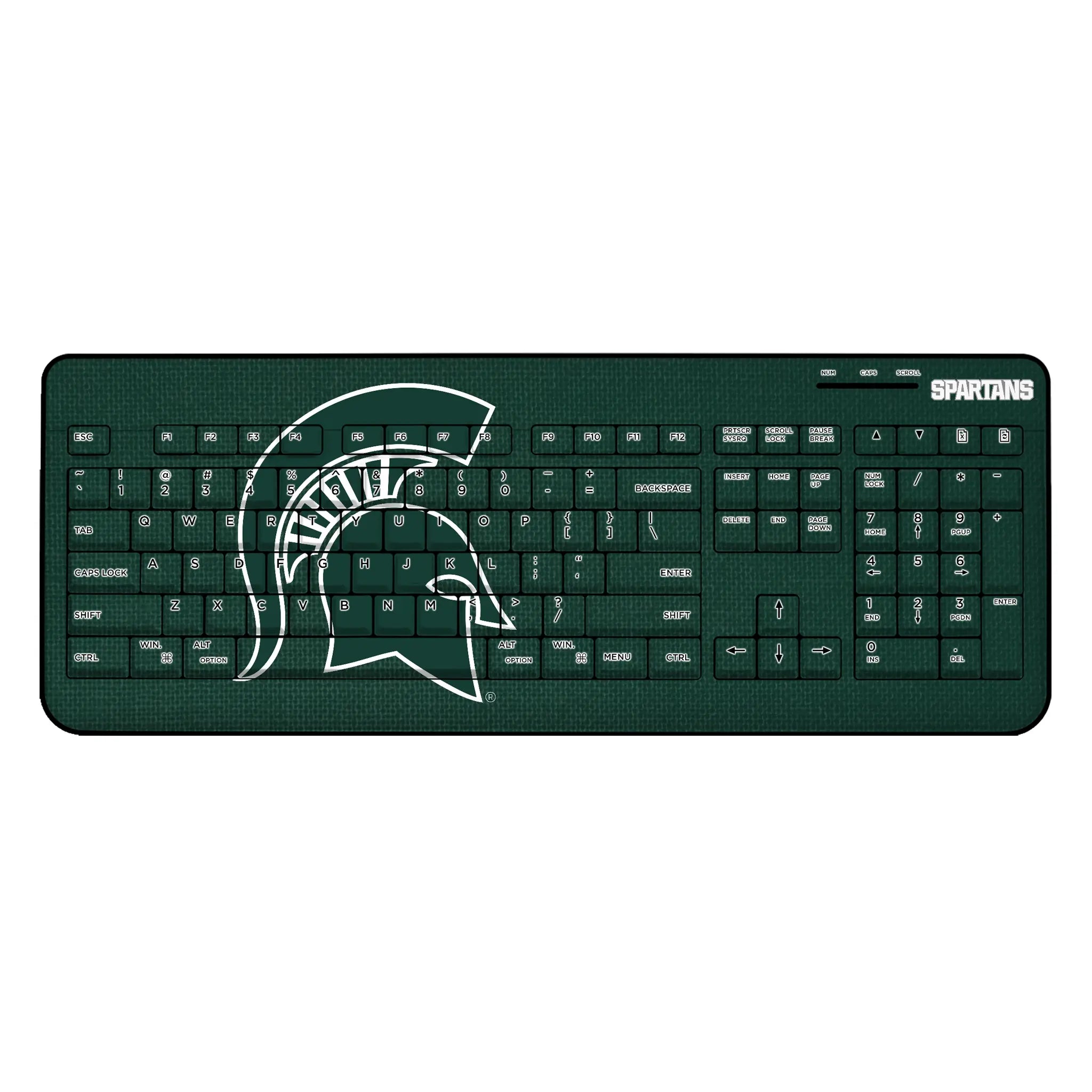 Michigan State University Spartans Solid Wireless USB Keyboard