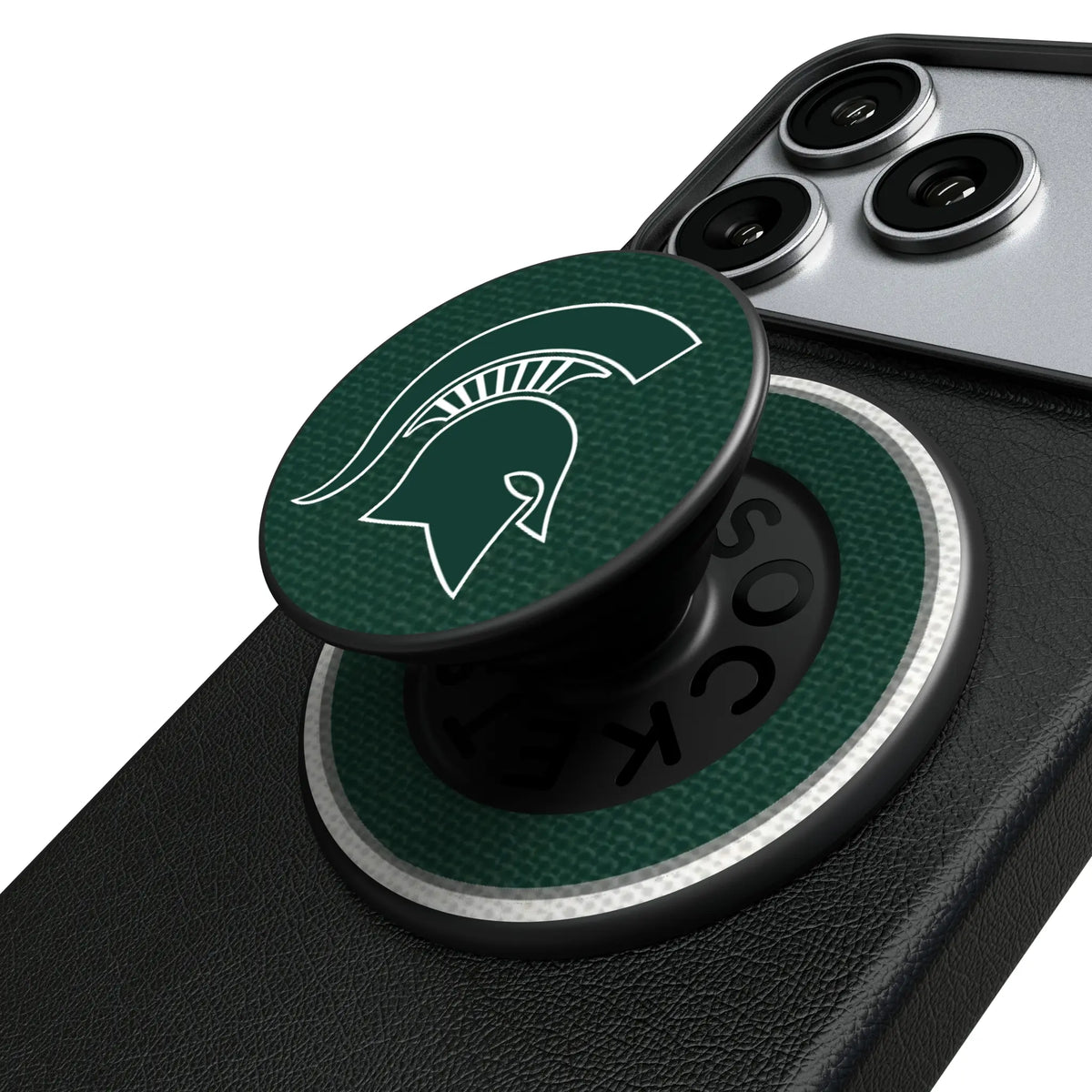 Michigan State University Spartans Stripe Popsockets Round Magnetic