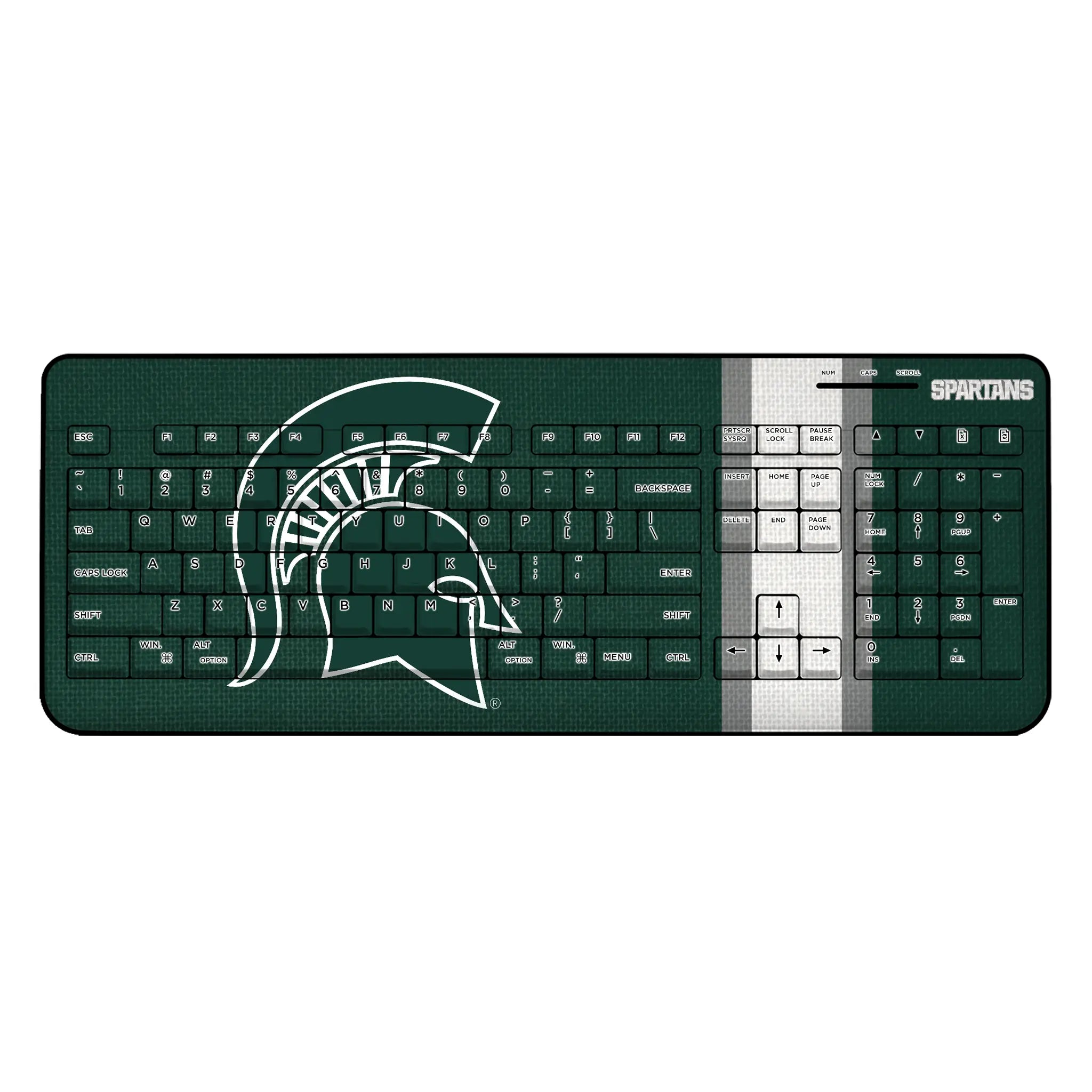 Michigan State University Spartans Stripe Wireless USB Keyboard
