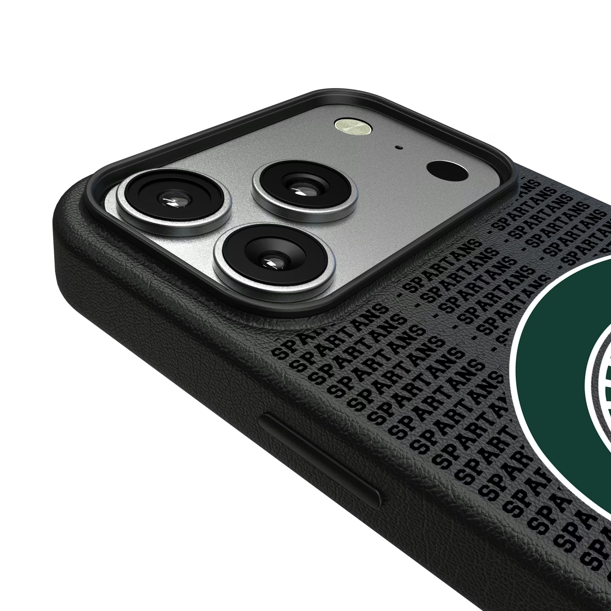 Michigan State University Spartans Text Backdrop iPhone MagSafe Compatible Phone Case for Apple iPhone - Detail#Device_iPhone 17 Pro