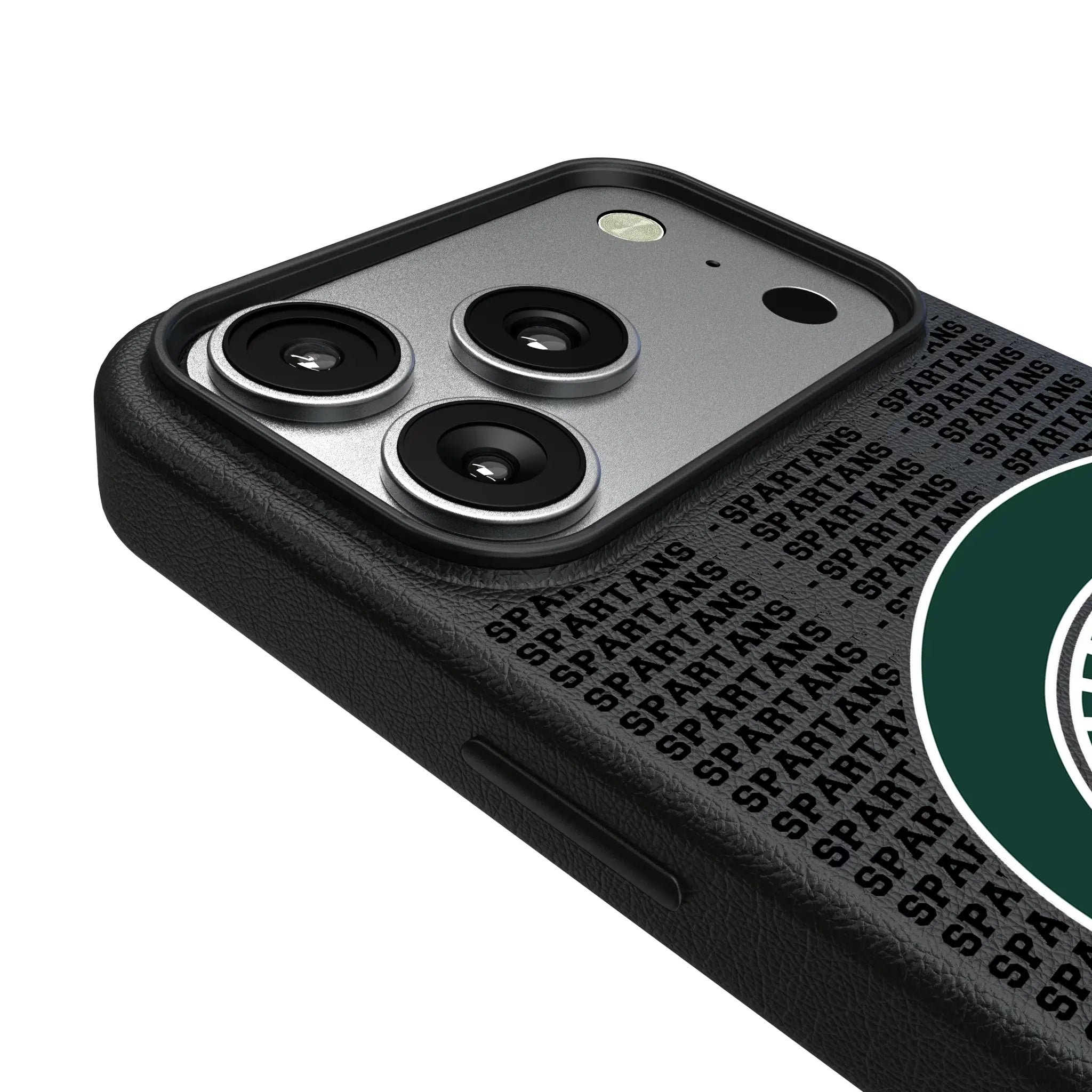 Michigan State University Spartans Text Backdrop iPhone MagSafe Compatible Phone Case for Apple iPhone - Detail#Device_iPhone 17 Pro