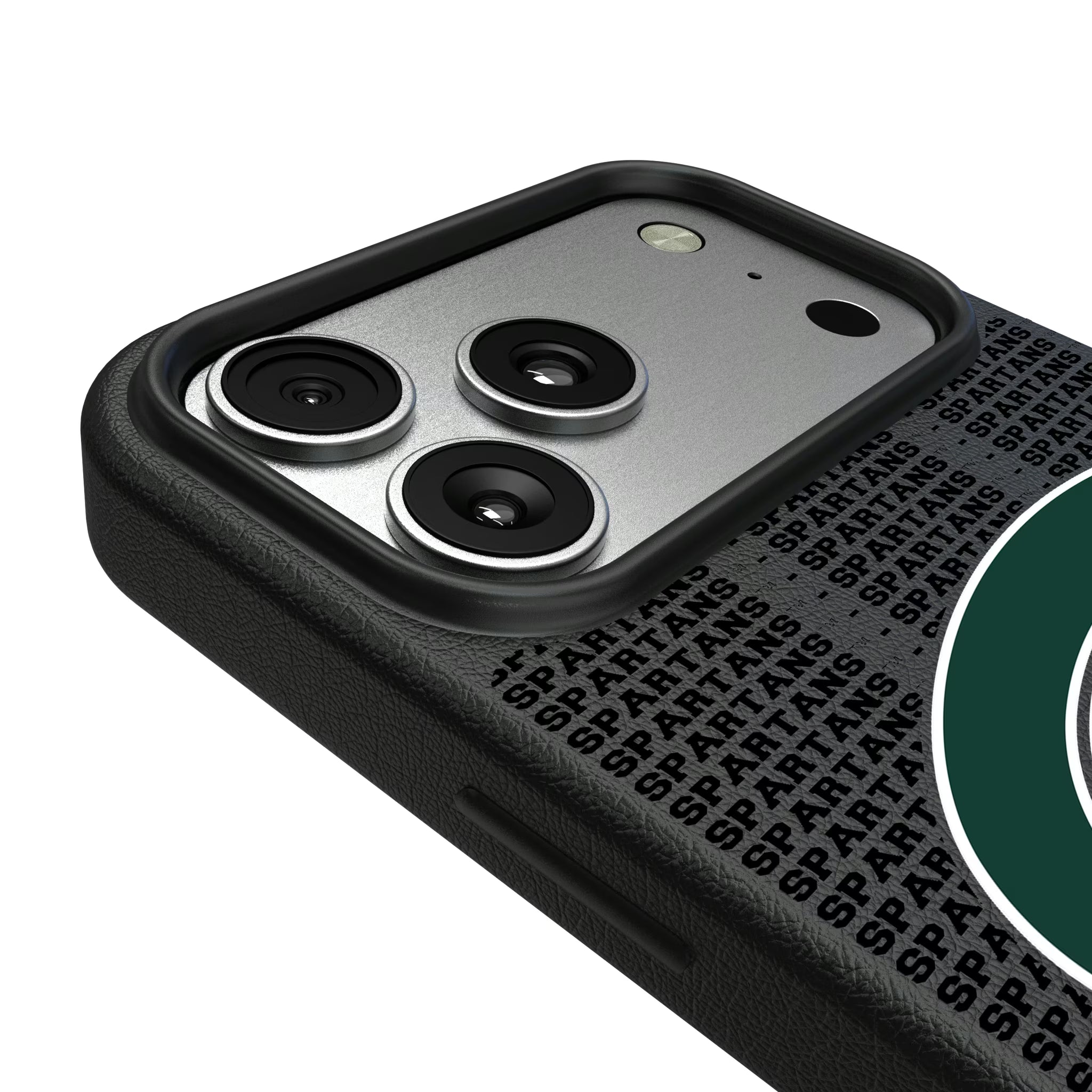 Michigan State University Spartans Text Backdrop iPhone MagSafe Compatible Phone Case for Apple iPhone - Detail#Device_iPhone 17 Pro Max