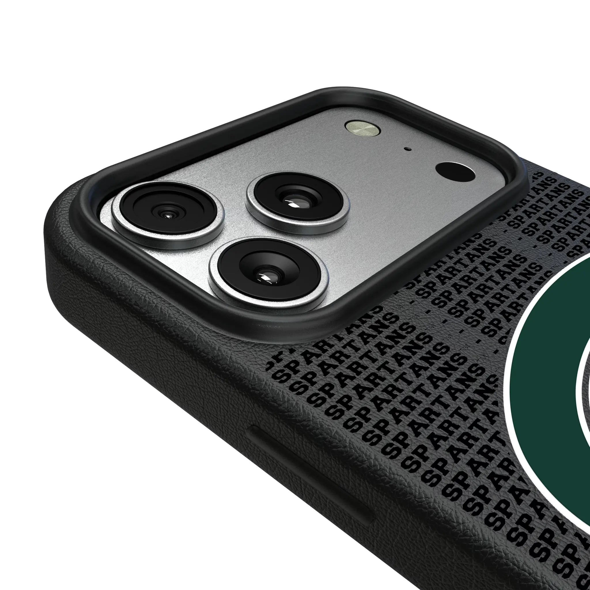 Michigan State University Spartans Text Backdrop iPhone MagSafe Compatible Phone Case for Apple iPhone - Detail#Device_iPhone 17 Pro Max