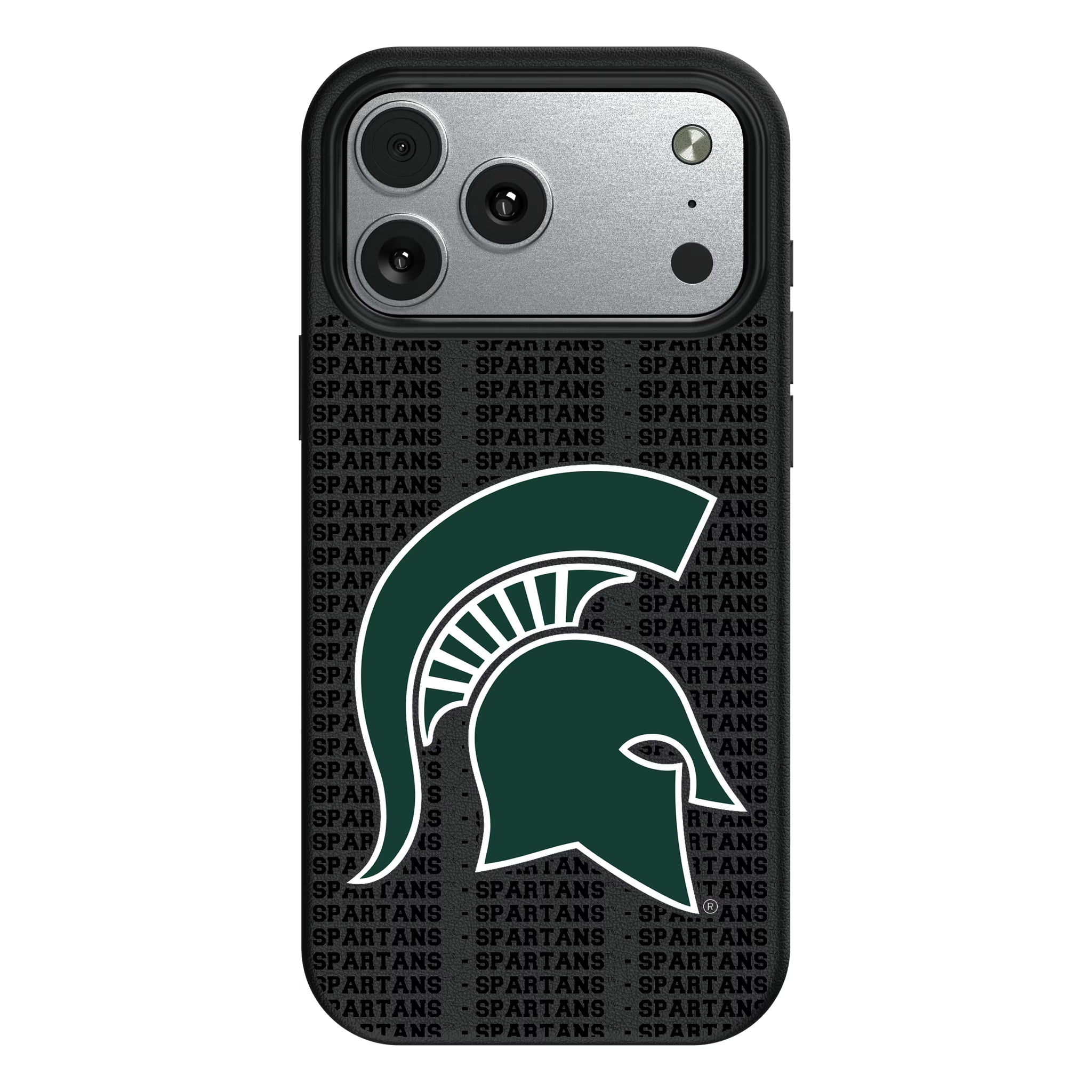Michigan State University Spartans Text Backdrop iPhone MagSafe Compatible Phone Case for Apple iPhone#Device_iPhone 17 Pro Max