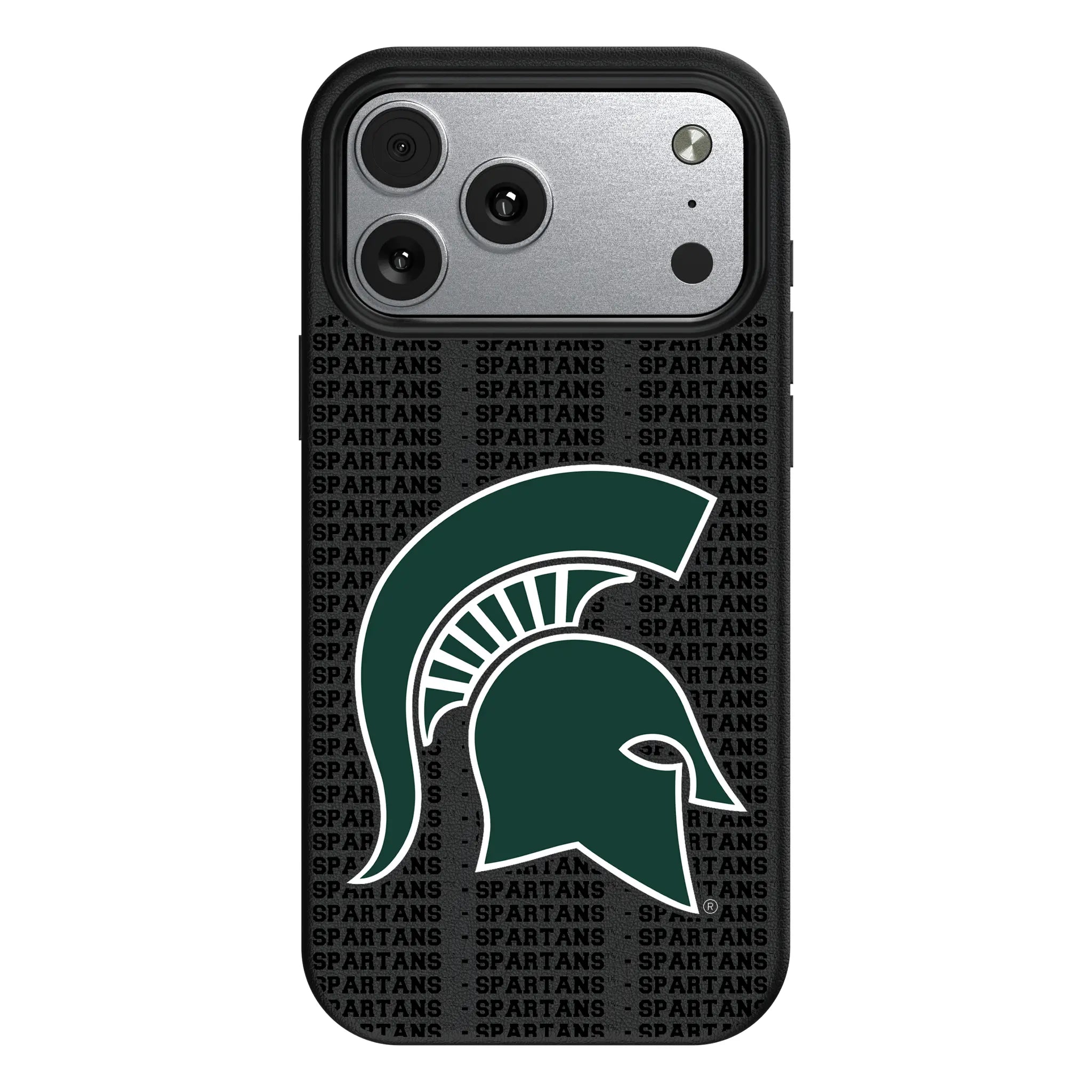 Michigan State University Spartans Text Backdrop iPhone MagSafe Compatible Phone Case for Apple iPhone#Device_iPhone 17 Pro Max
